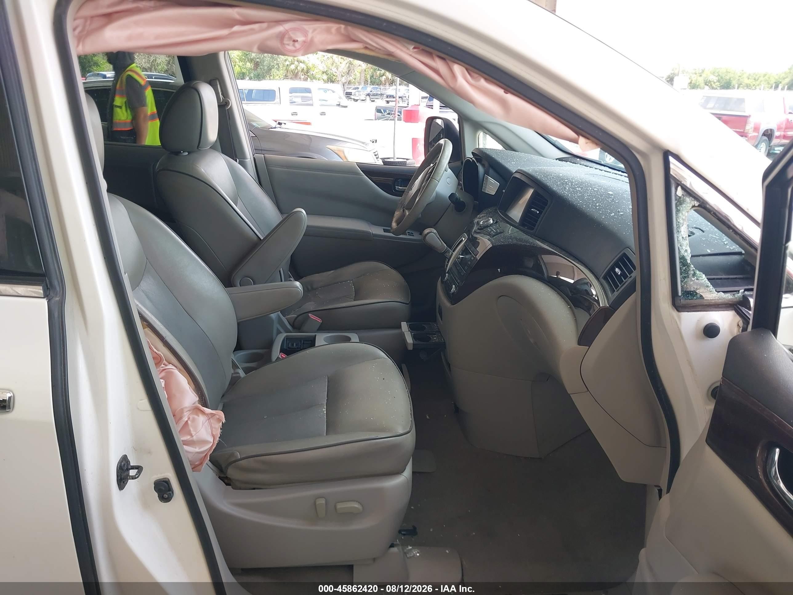 2015 Nissan Quest Platinum Белый vin: JN8AE2KP0F9128436