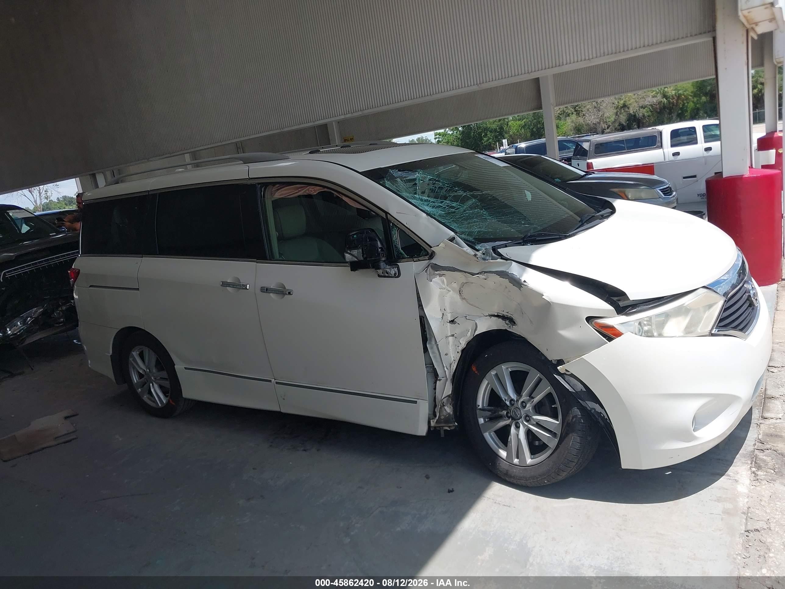 2015 Nissan Quest Platinum Белый vin: JN8AE2KP0F9128436