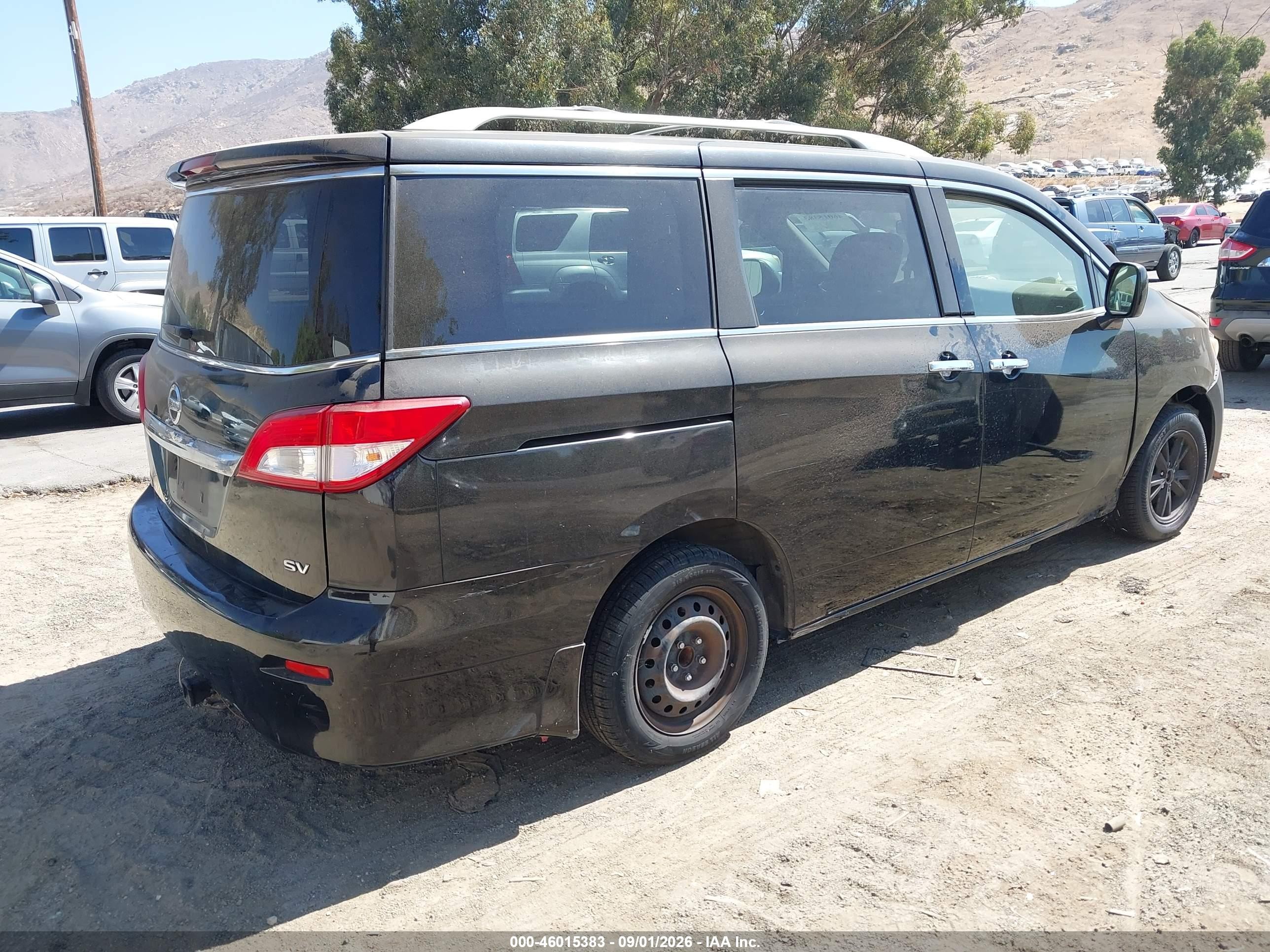 2015 Nissan Quest Sv Черный vin: JN8AE2KP0F9131675