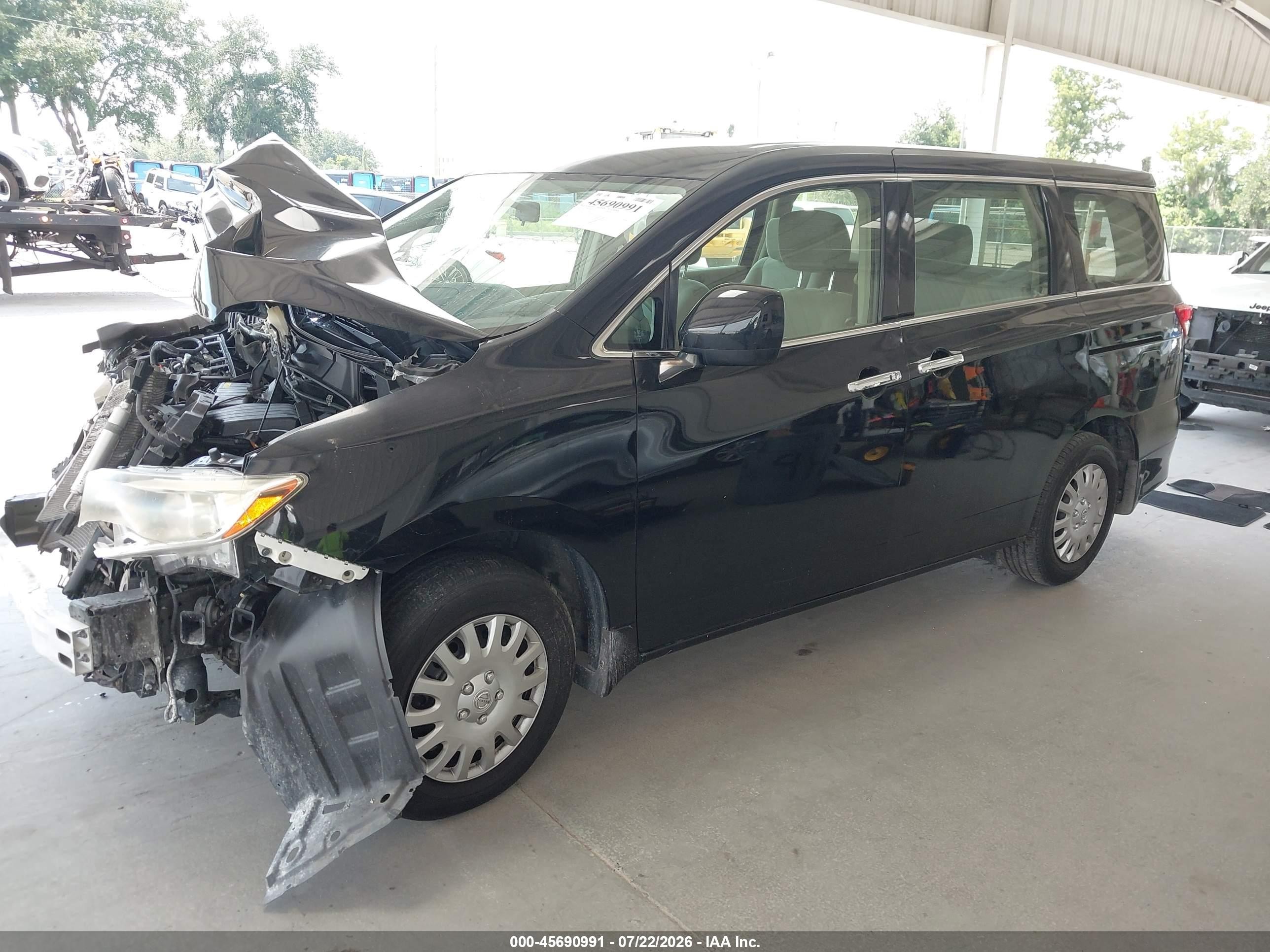 2015 Nissan Quest S Черный vin: JN8AE2KP0F9133751