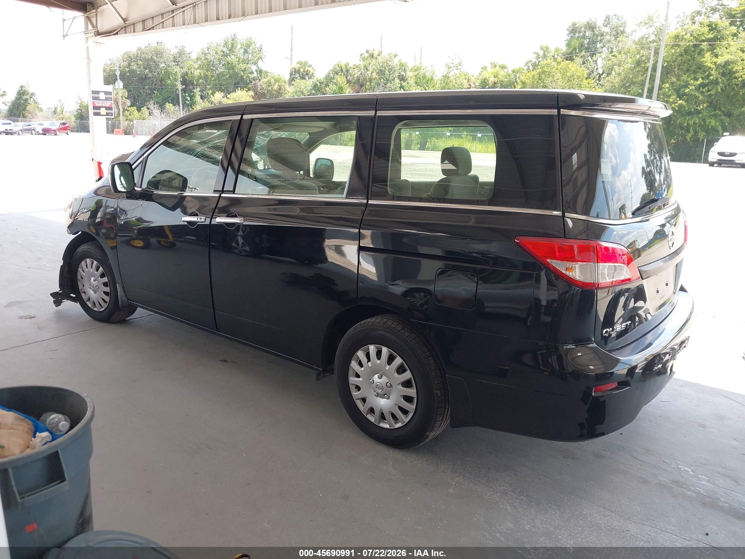 2015 Nissan Quest S Черный vin: JN8AE2KP0F9133751