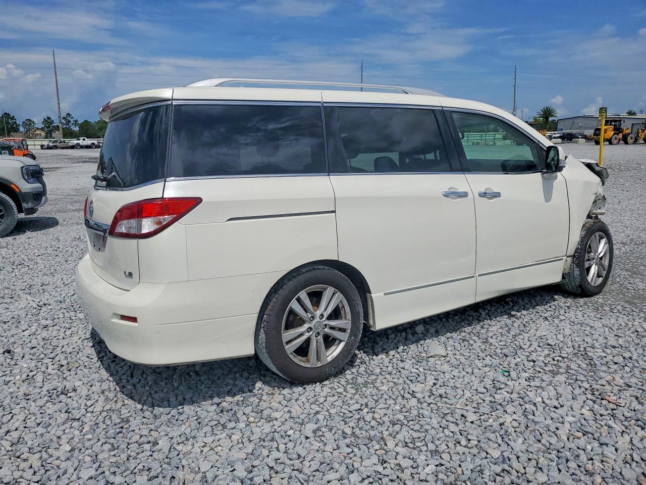 2011 Nissan Quest 3.5 S White vin: JN8AE2KP1B9005996