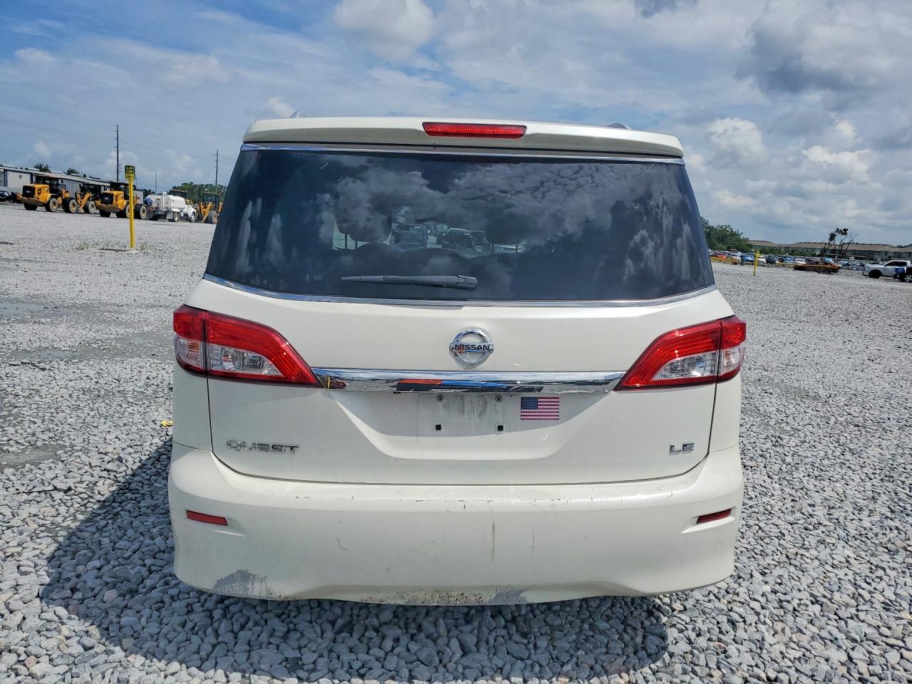 2011 Nissan Quest 3.5 S White vin: JN8AE2KP1B9005996