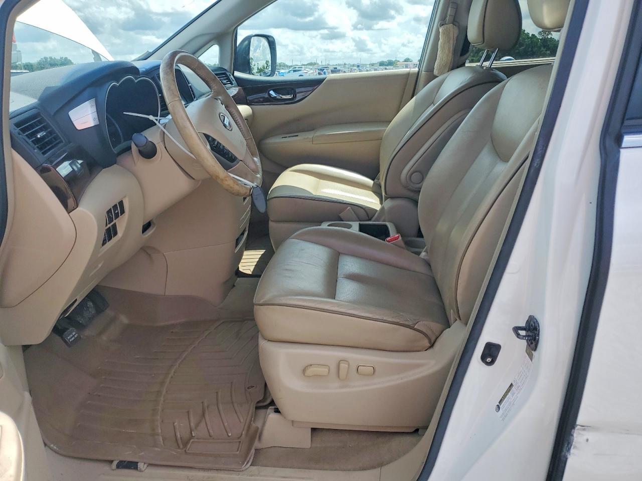 2011 Nissan Quest 3.5 S White vin: JN8AE2KP1B9005996