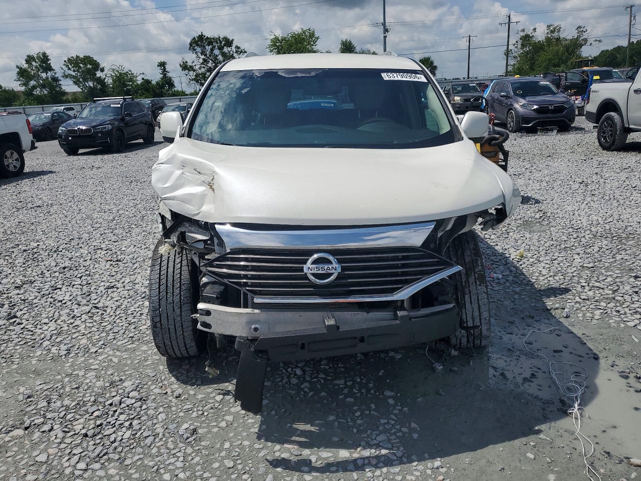 2011 Nissan Quest 3.5 S White vin: JN8AE2KP1B9005996