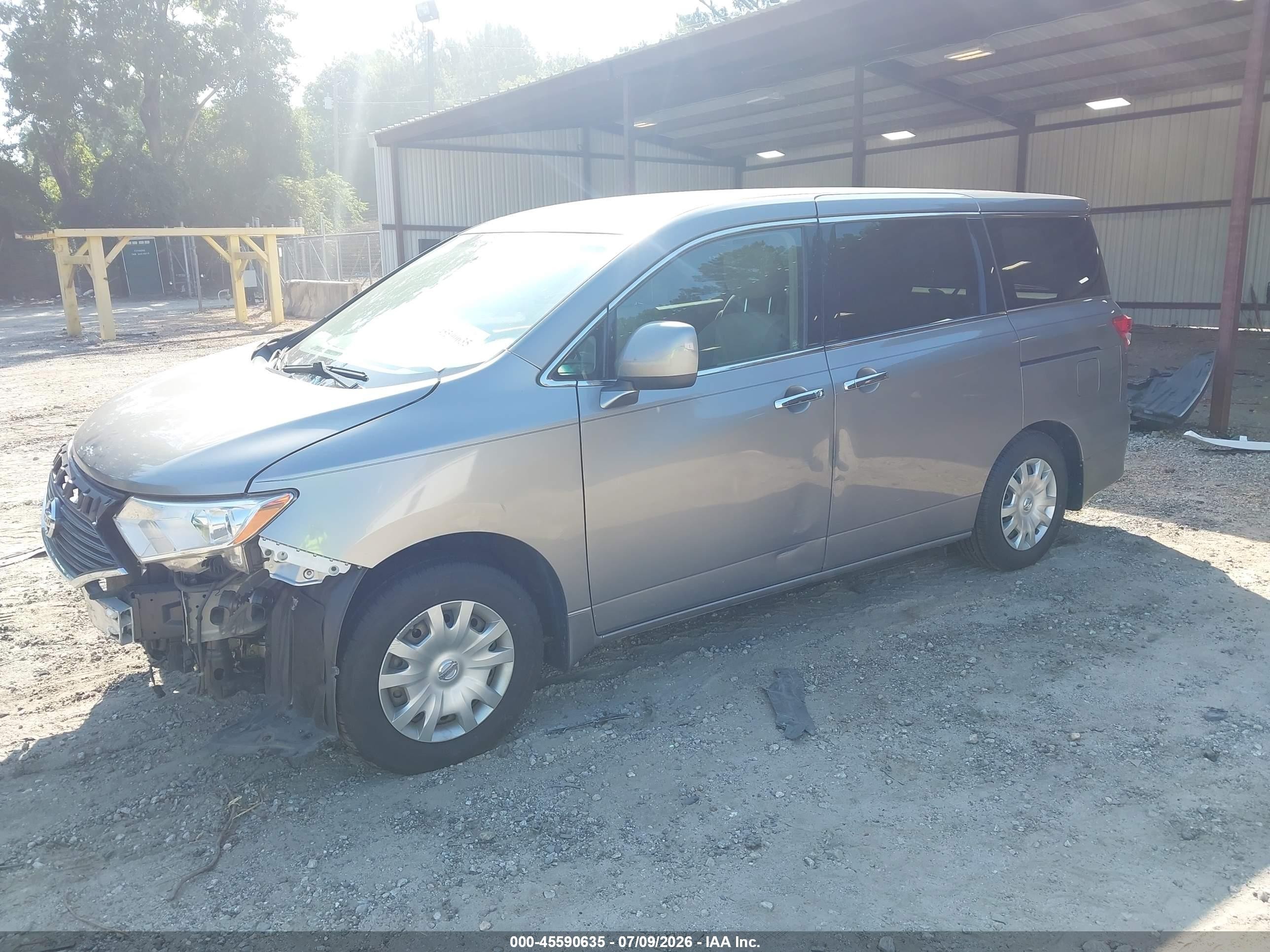 2012 Nissan Quest S Gray vin: JN8AE2KP1C9036201