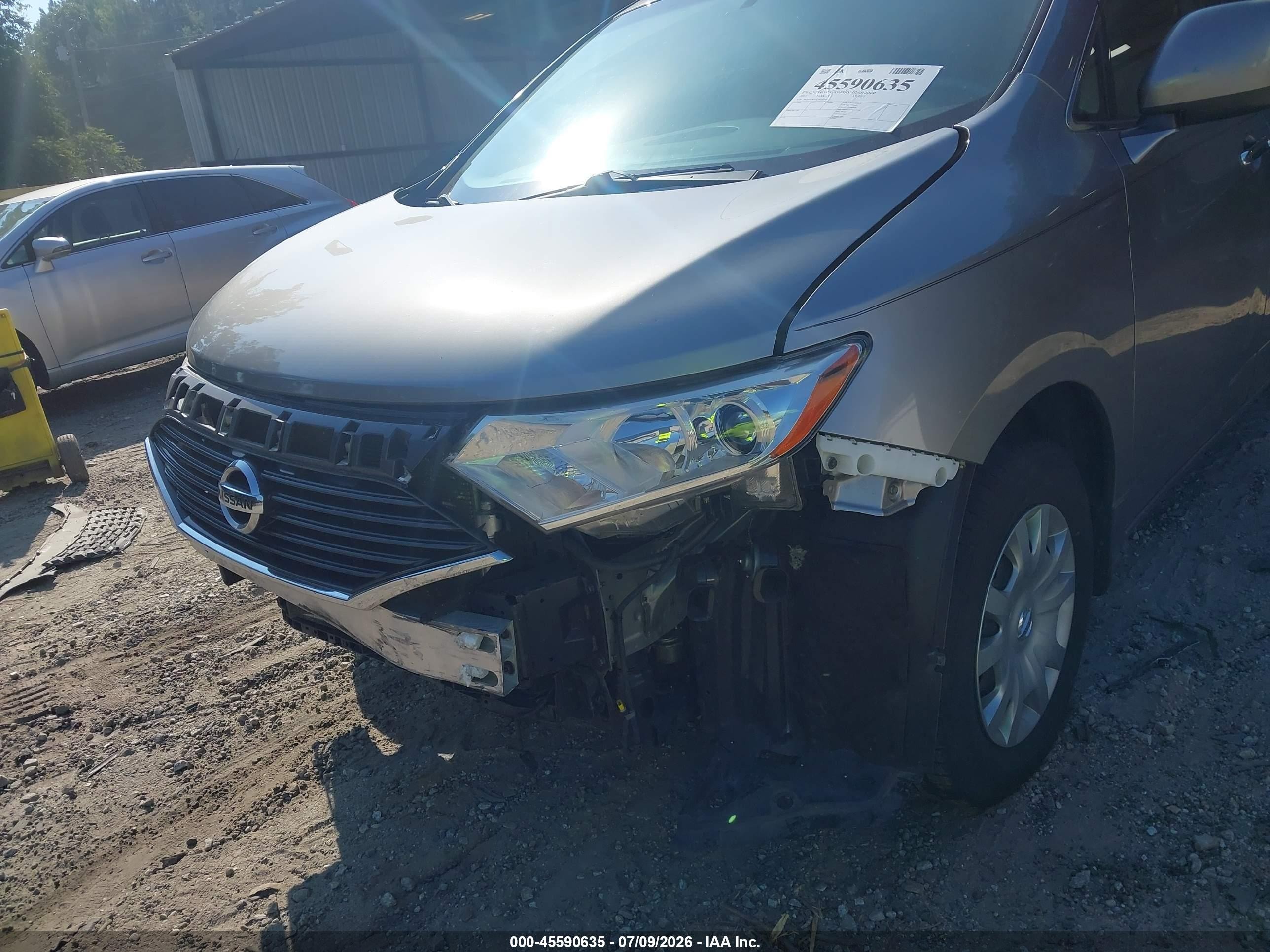 2012 Nissan Quest S Gray vin: JN8AE2KP1C9036201