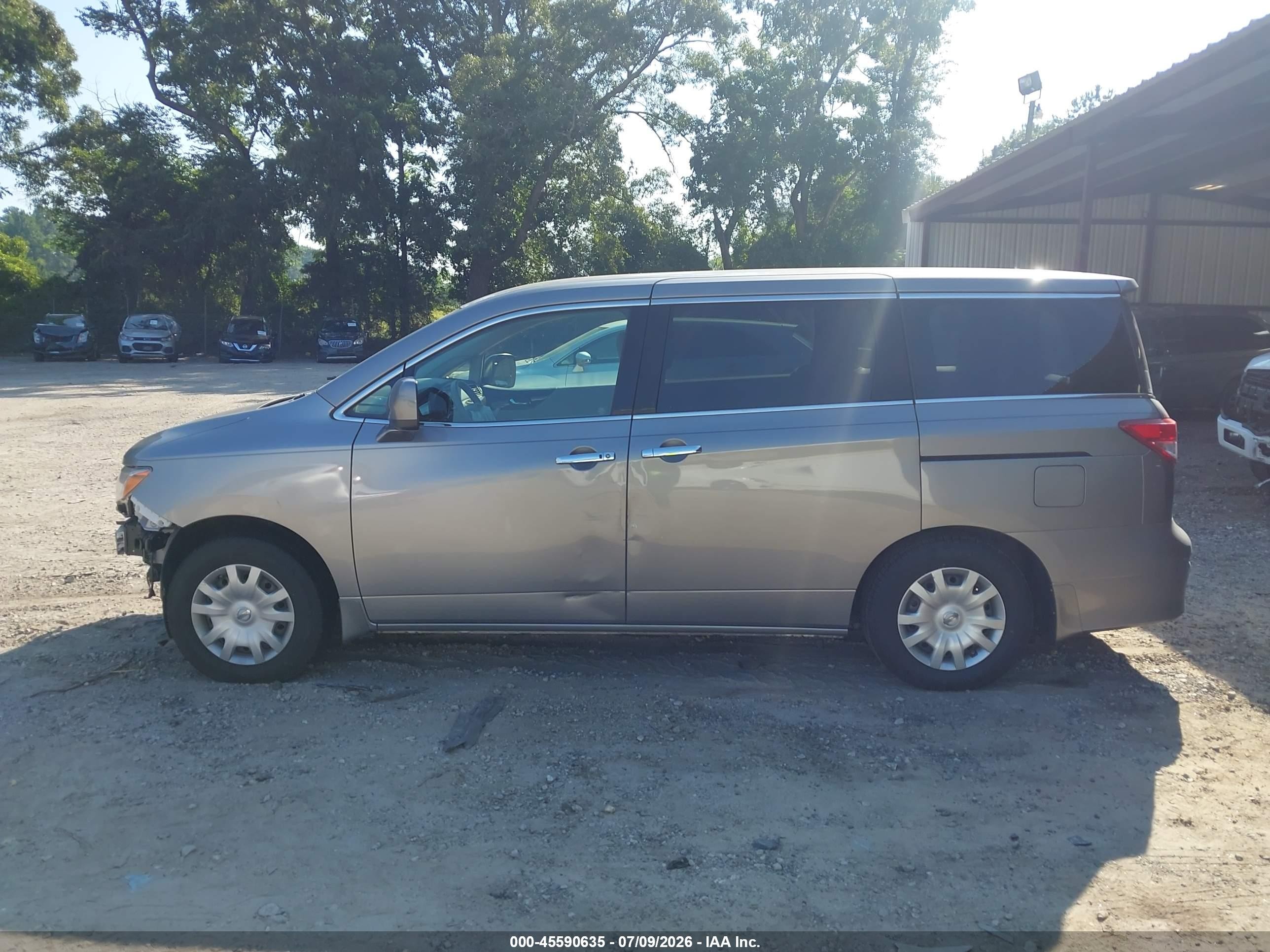2012 Nissan Quest S Gray vin: JN8AE2KP1C9036201
