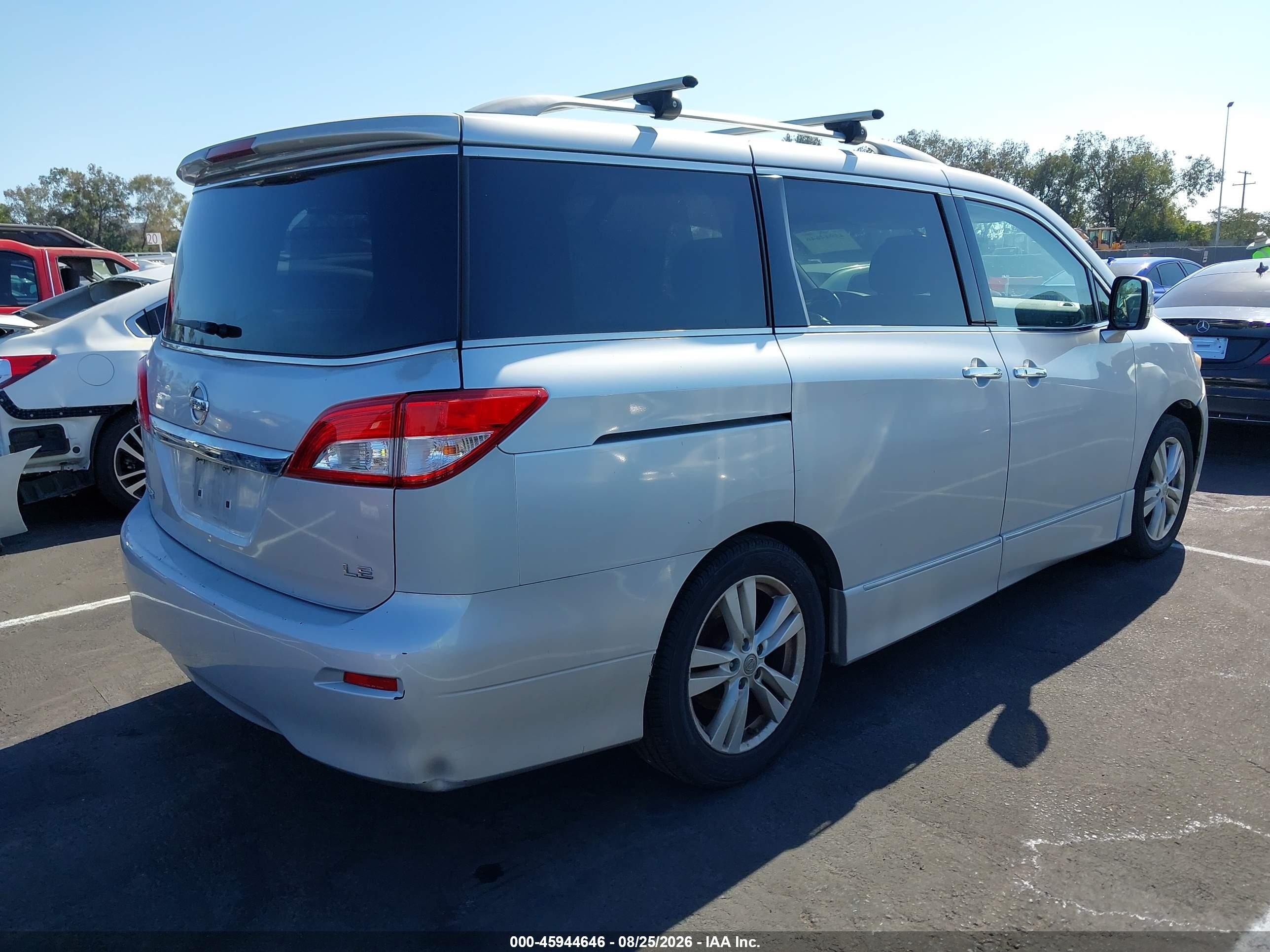 2012 Nissan Quest Le Silver vin: JN8AE2KP1C9045870
