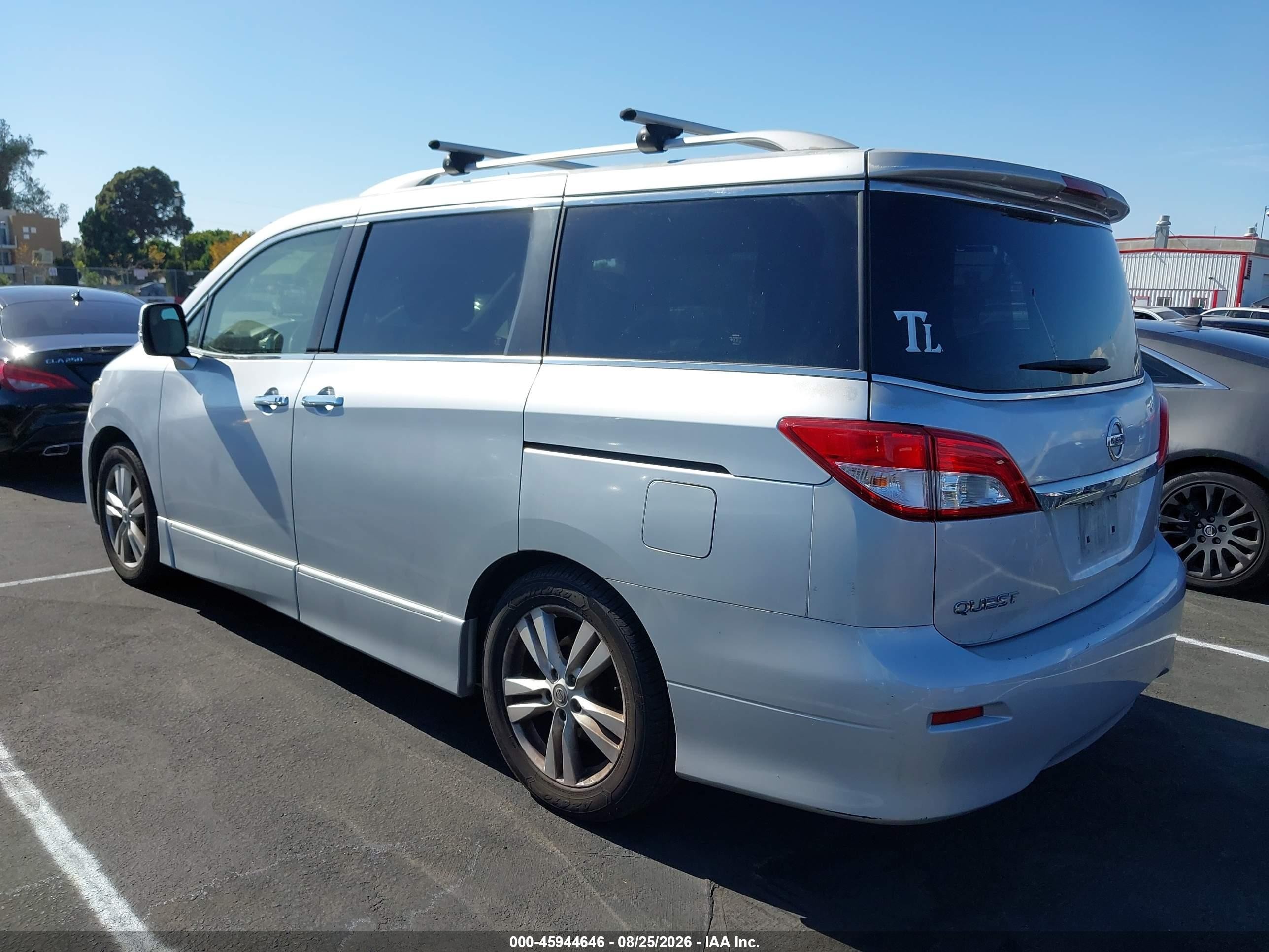 2012 Nissan Quest Le Silver vin: JN8AE2KP1C9045870