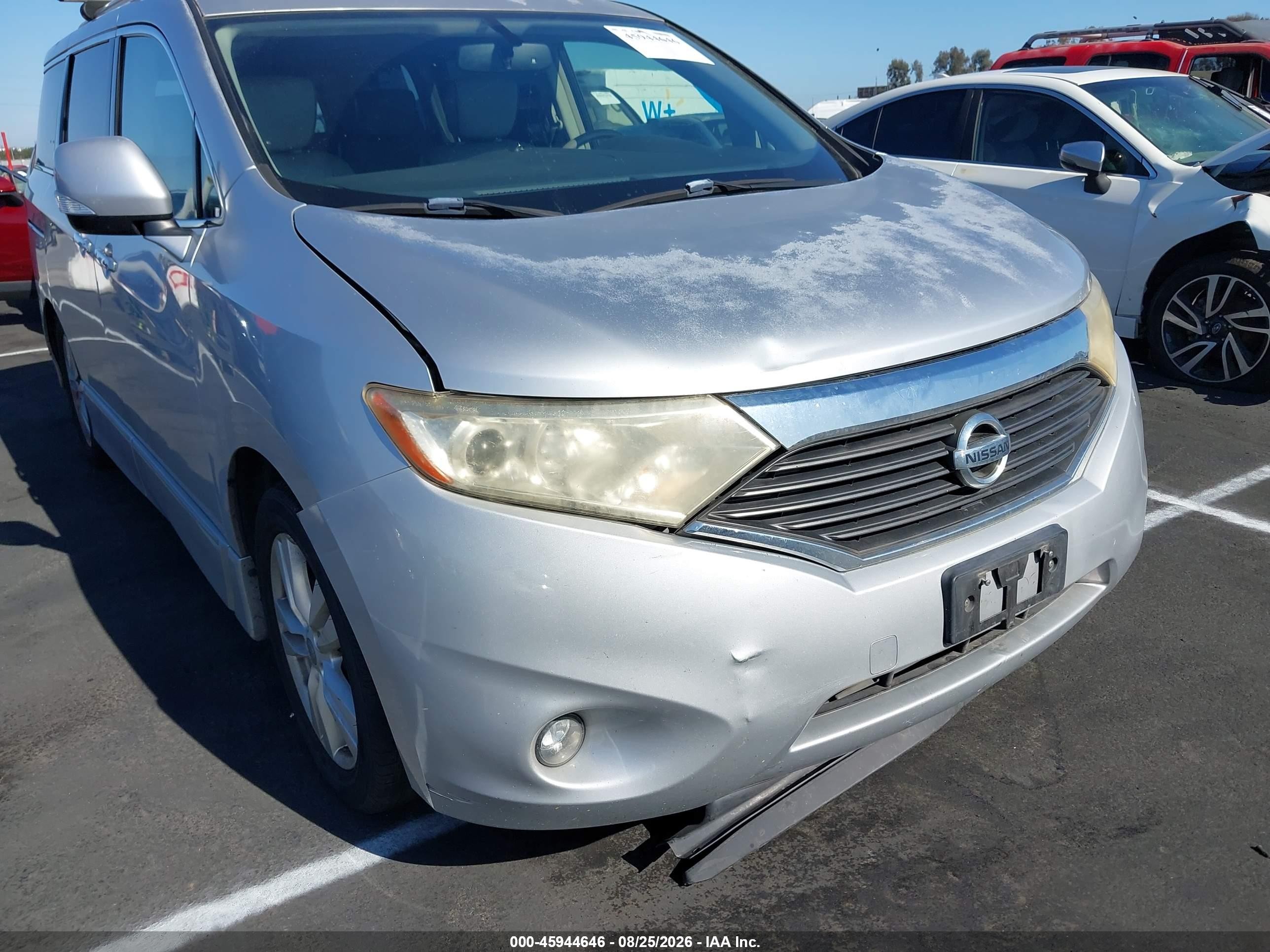 2012 Nissan Quest Le Silver vin: JN8AE2KP1C9045870