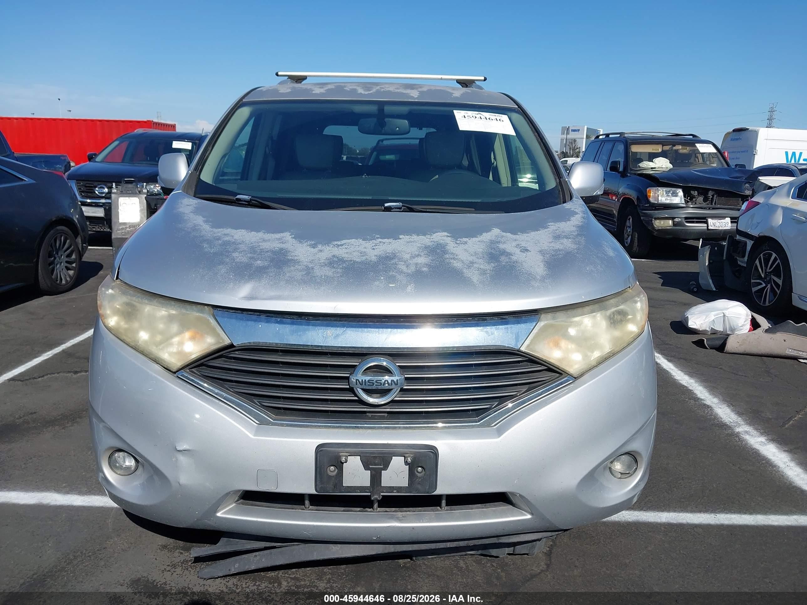 2012 Nissan Quest Le Silver vin: JN8AE2KP1C9045870