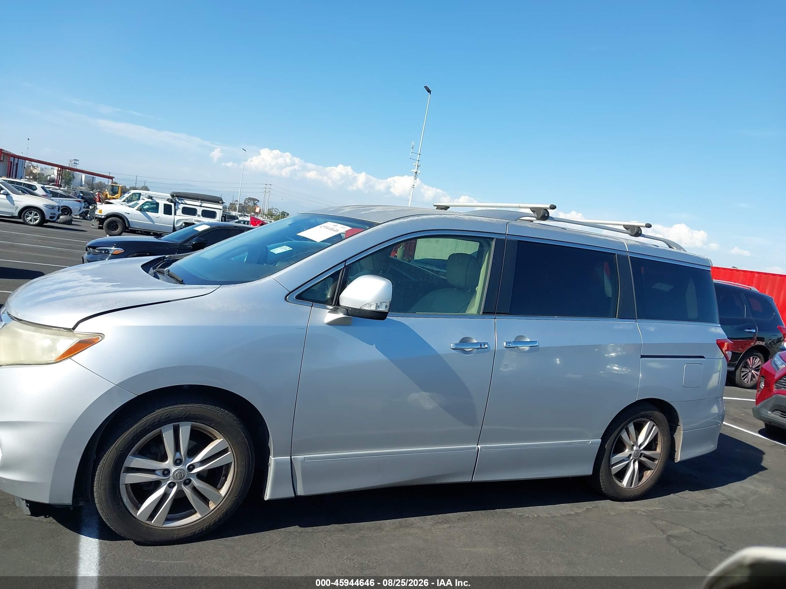 2012 Nissan Quest Le Silver vin: JN8AE2KP1C9045870