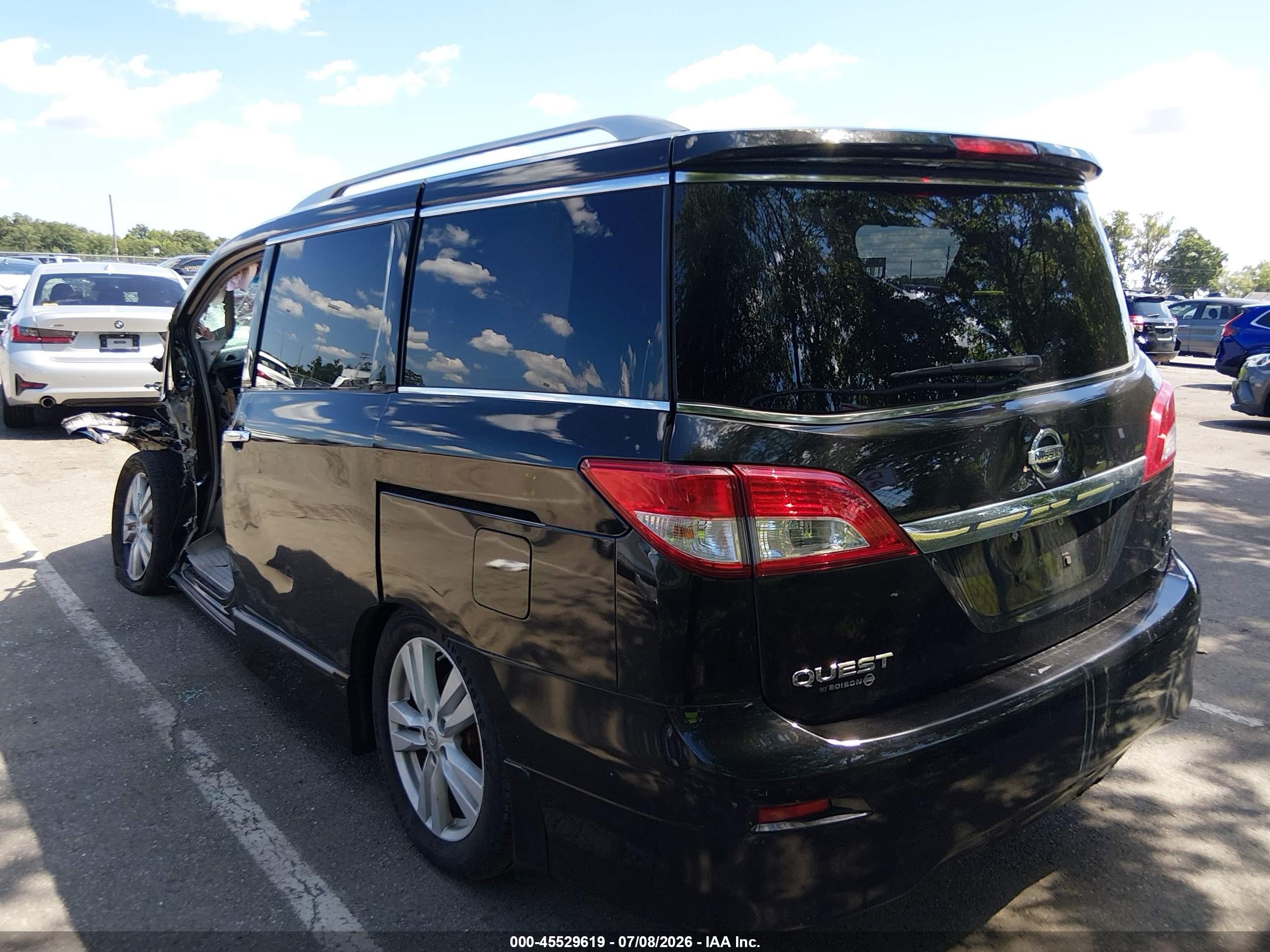 2012 Nissan Quest Le Black vin: JN8AE2KP1C9046680