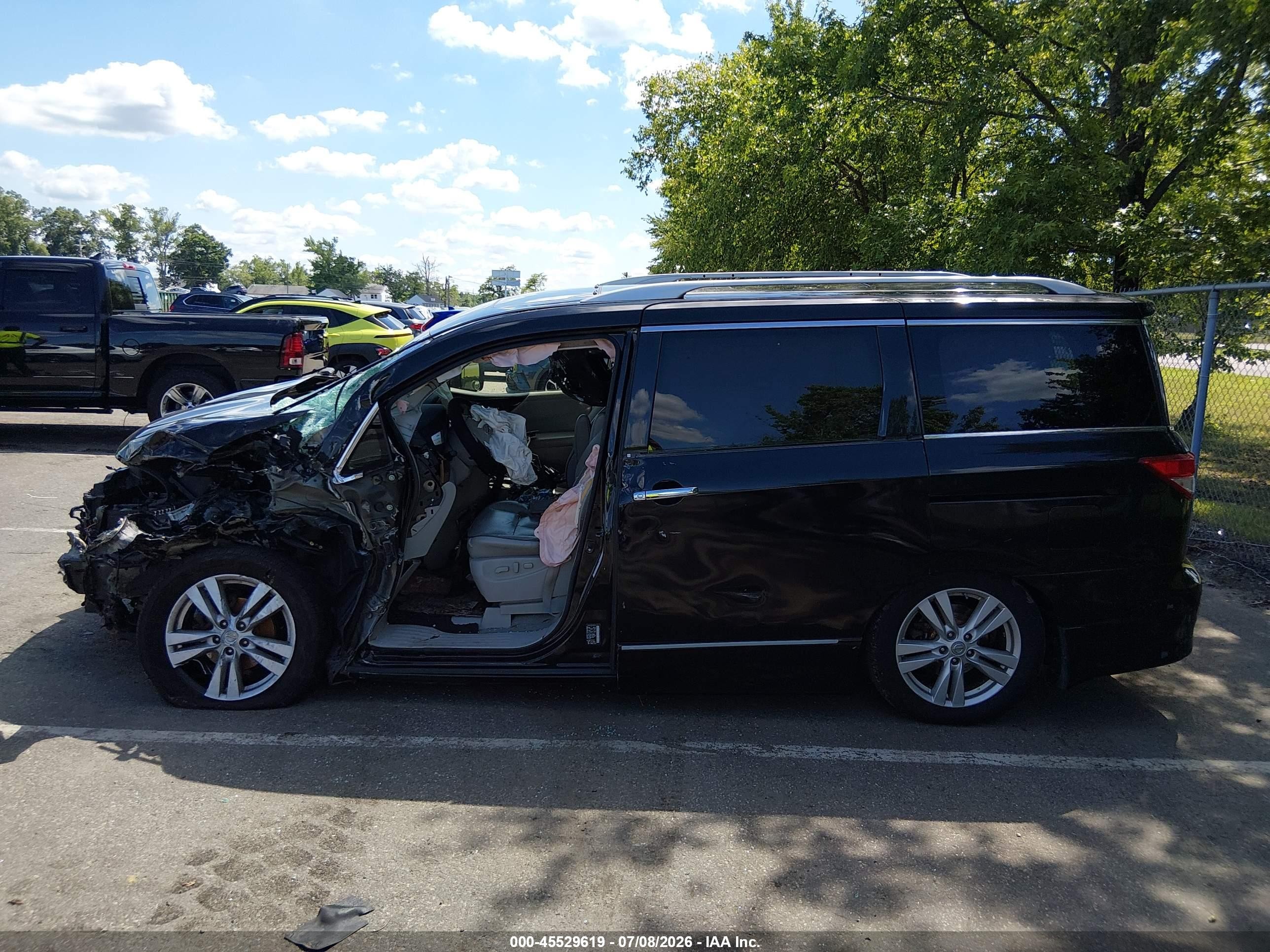 2012 Nissan Quest Le Black vin: JN8AE2KP1C9046680