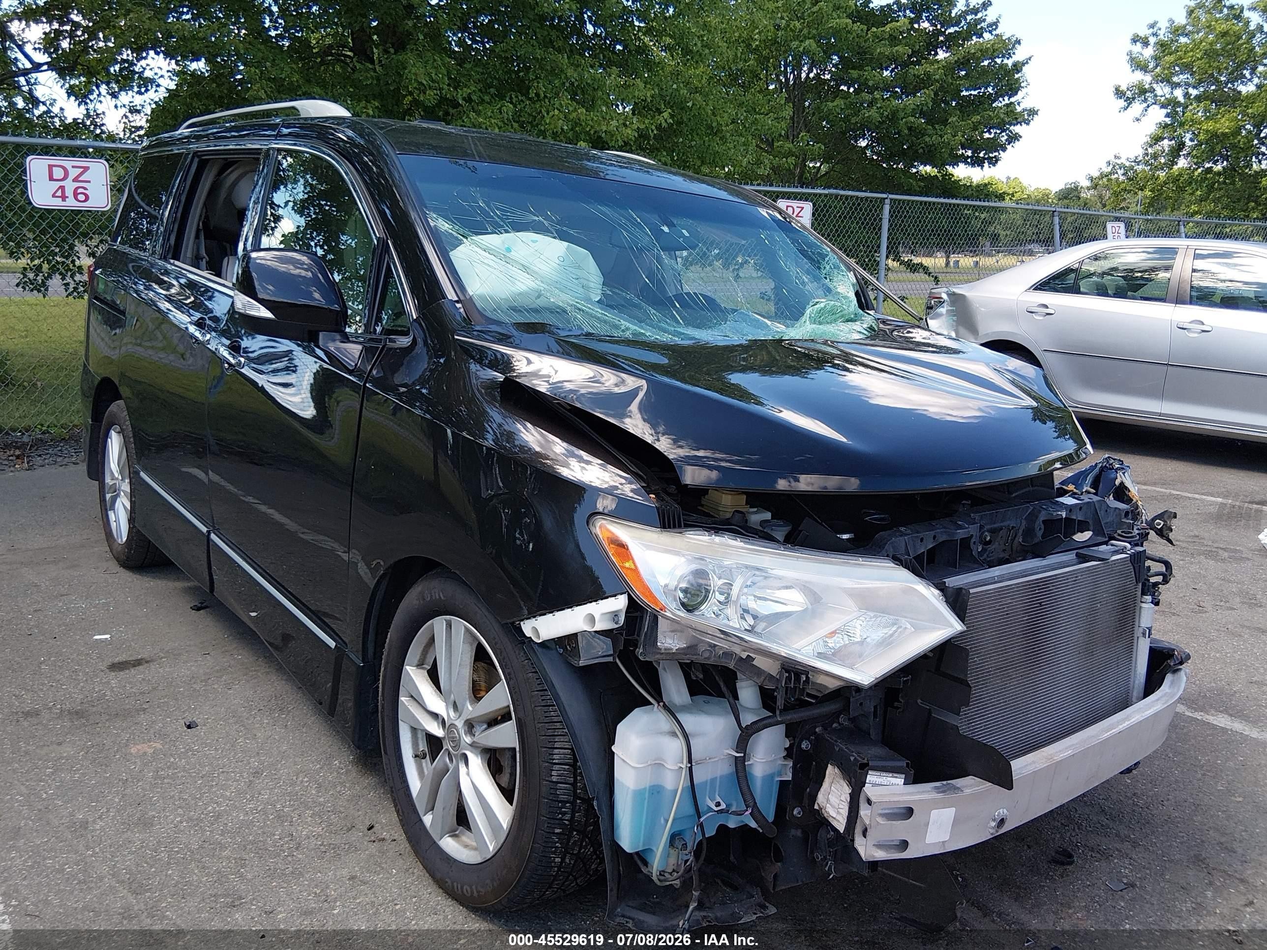 2012 Nissan Quest Le Black vin: JN8AE2KP1C9046680