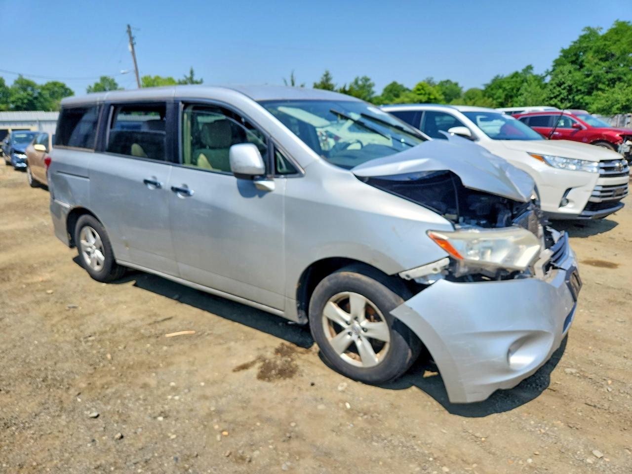 2012 Nissan Quest 3.5 S Silver vin: JN8AE2KP1C9050308