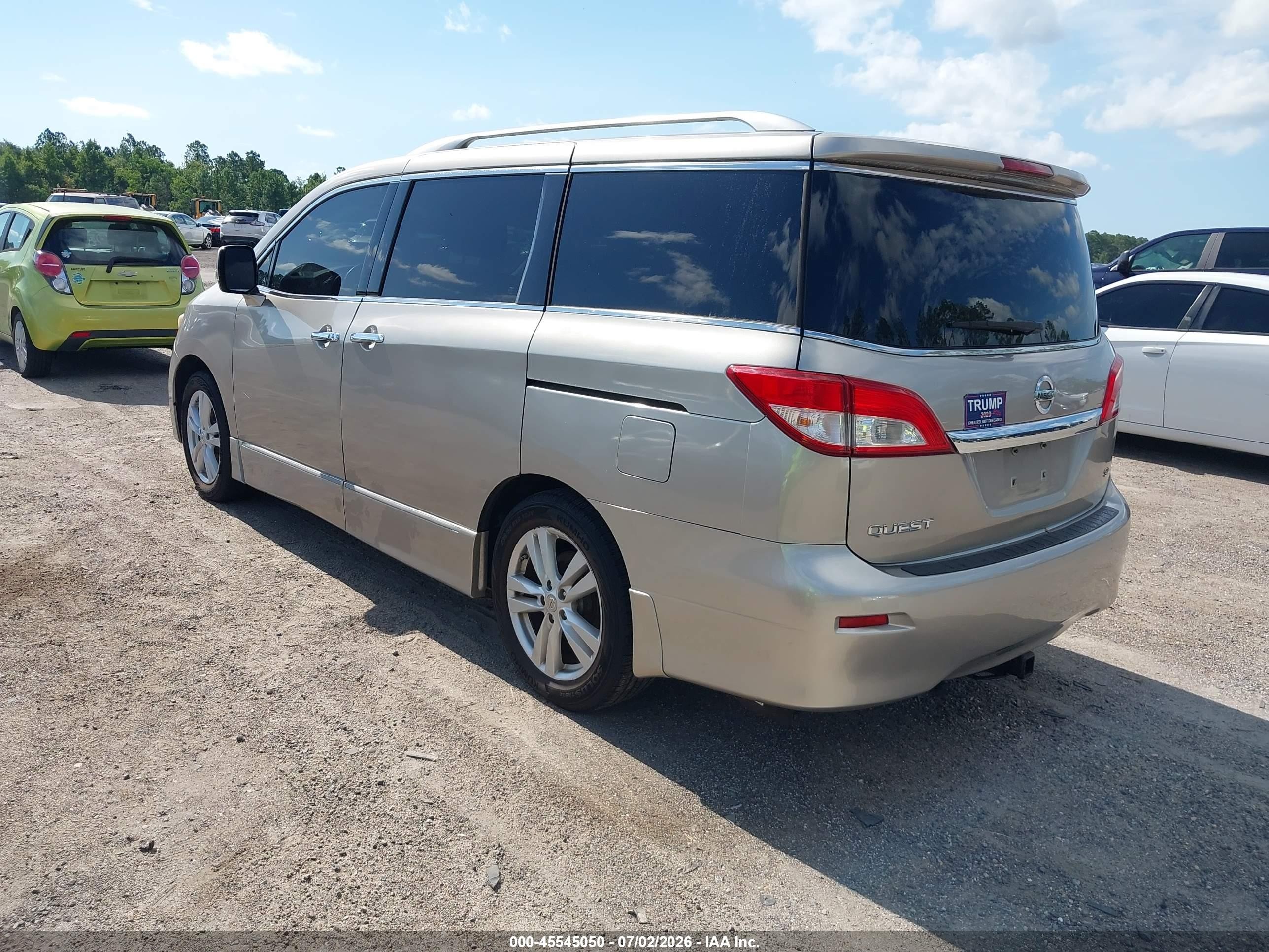 2013 Nissan Quest Sl Gold vin: JN8AE2KP1D9062220