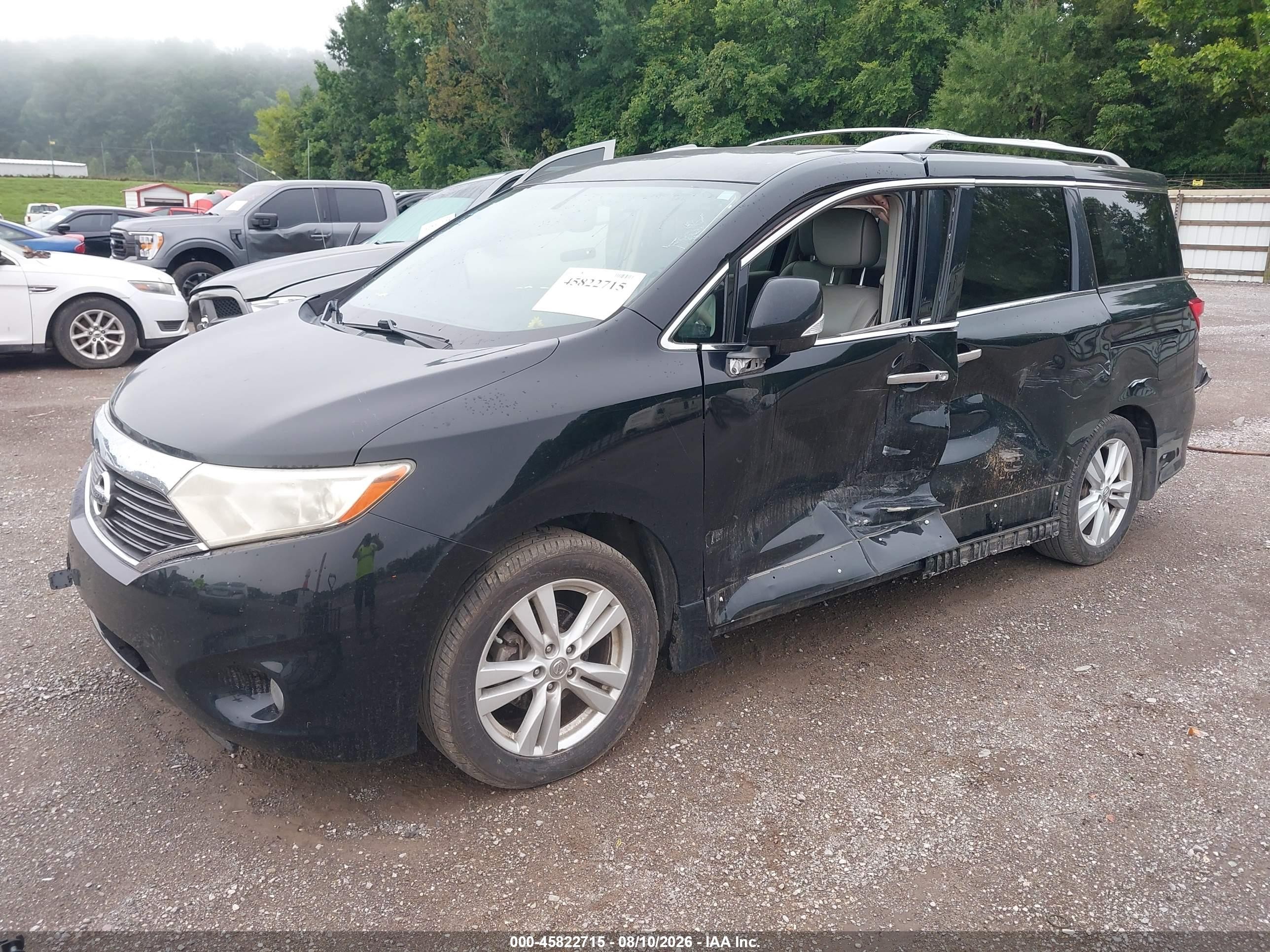2013 Nissan Quest Sl Black vin: JN8AE2KP1D9065246