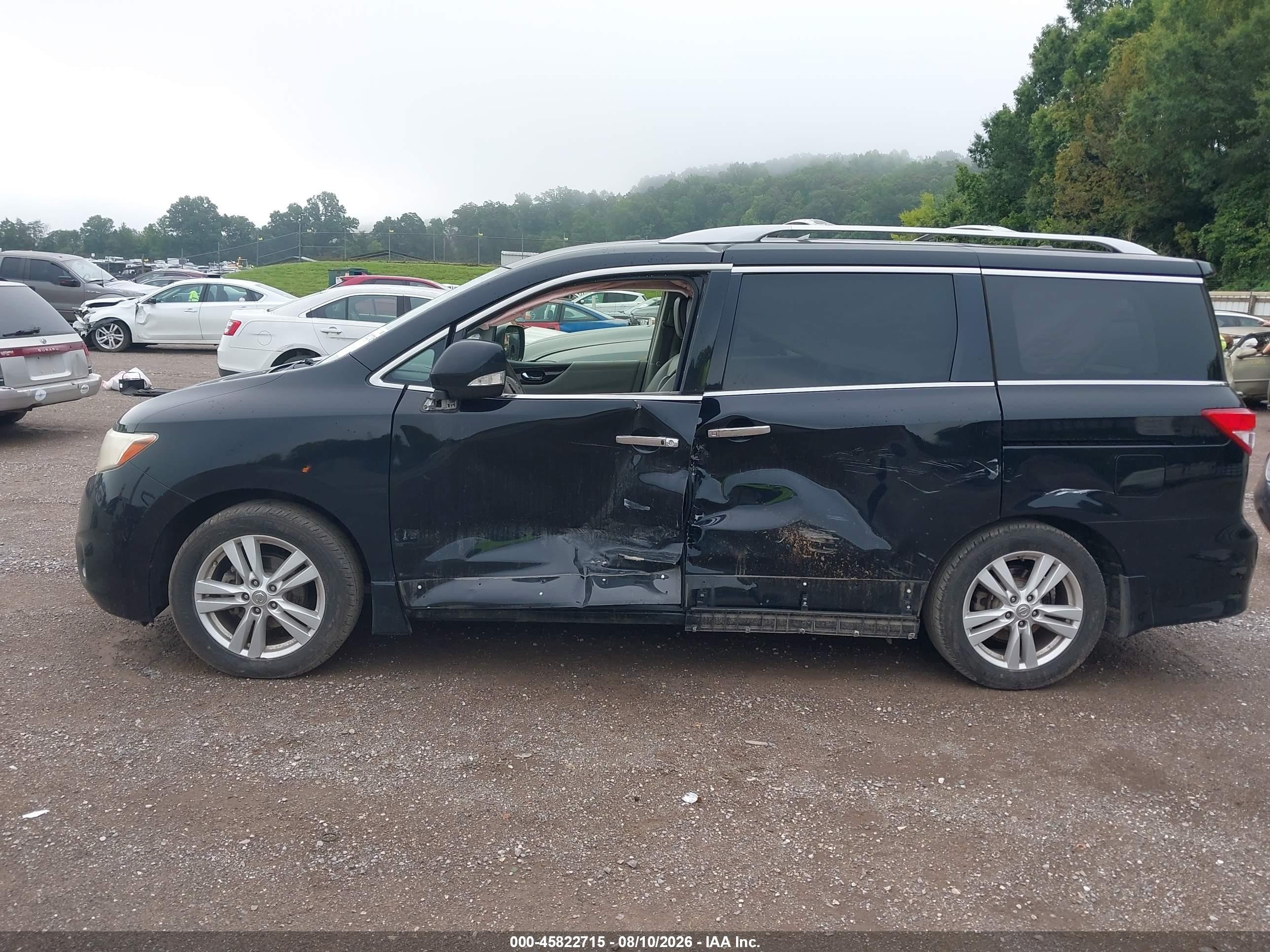 2013 Nissan Quest Sl Black vin: JN8AE2KP1D9065246