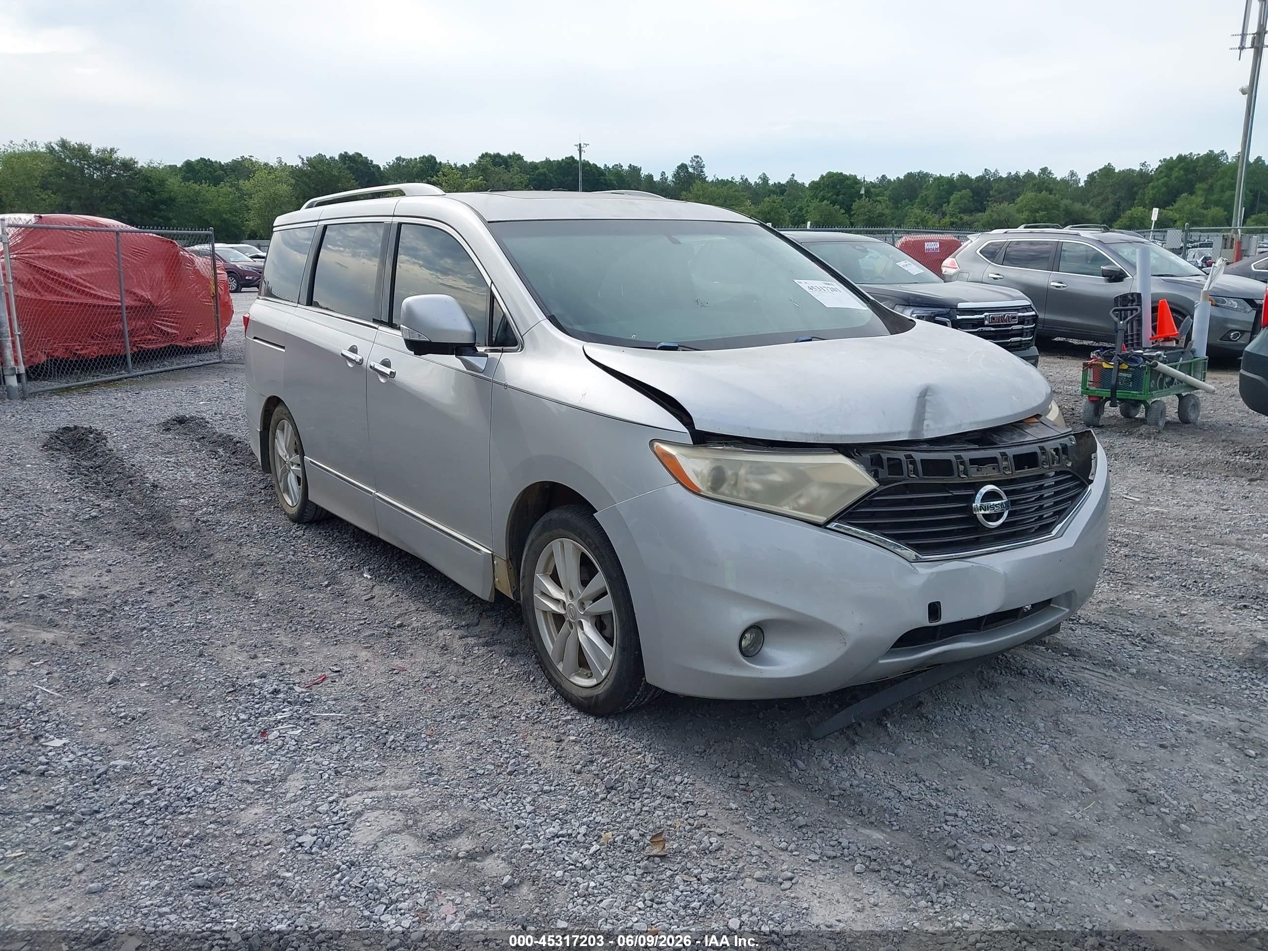 2013 Nissan Quest Le Silver vin: JN8AE2KP1D9066512
