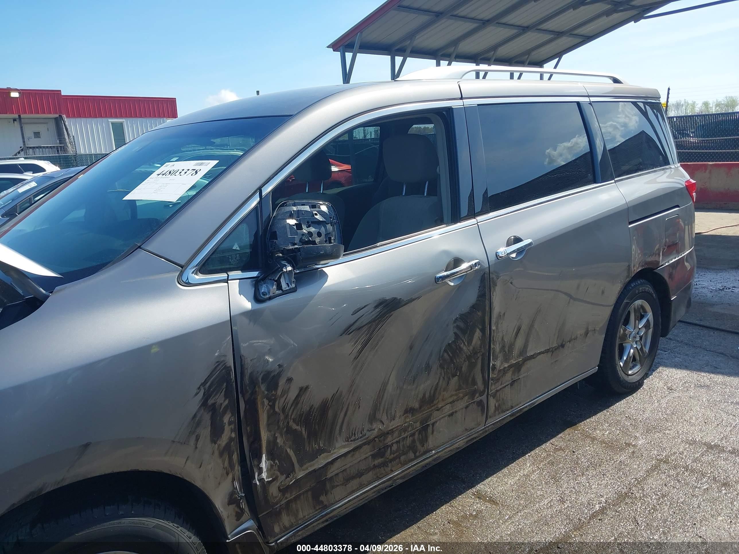 2013 Nissan Quest Sv Gray vin: JN8AE2KP1D9067322