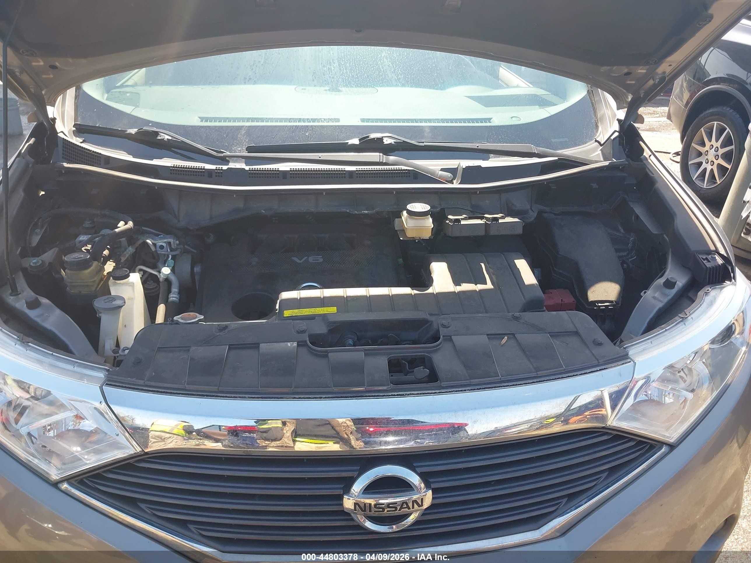 2013 Nissan Quest Sv Gray vin: JN8AE2KP1D9067322