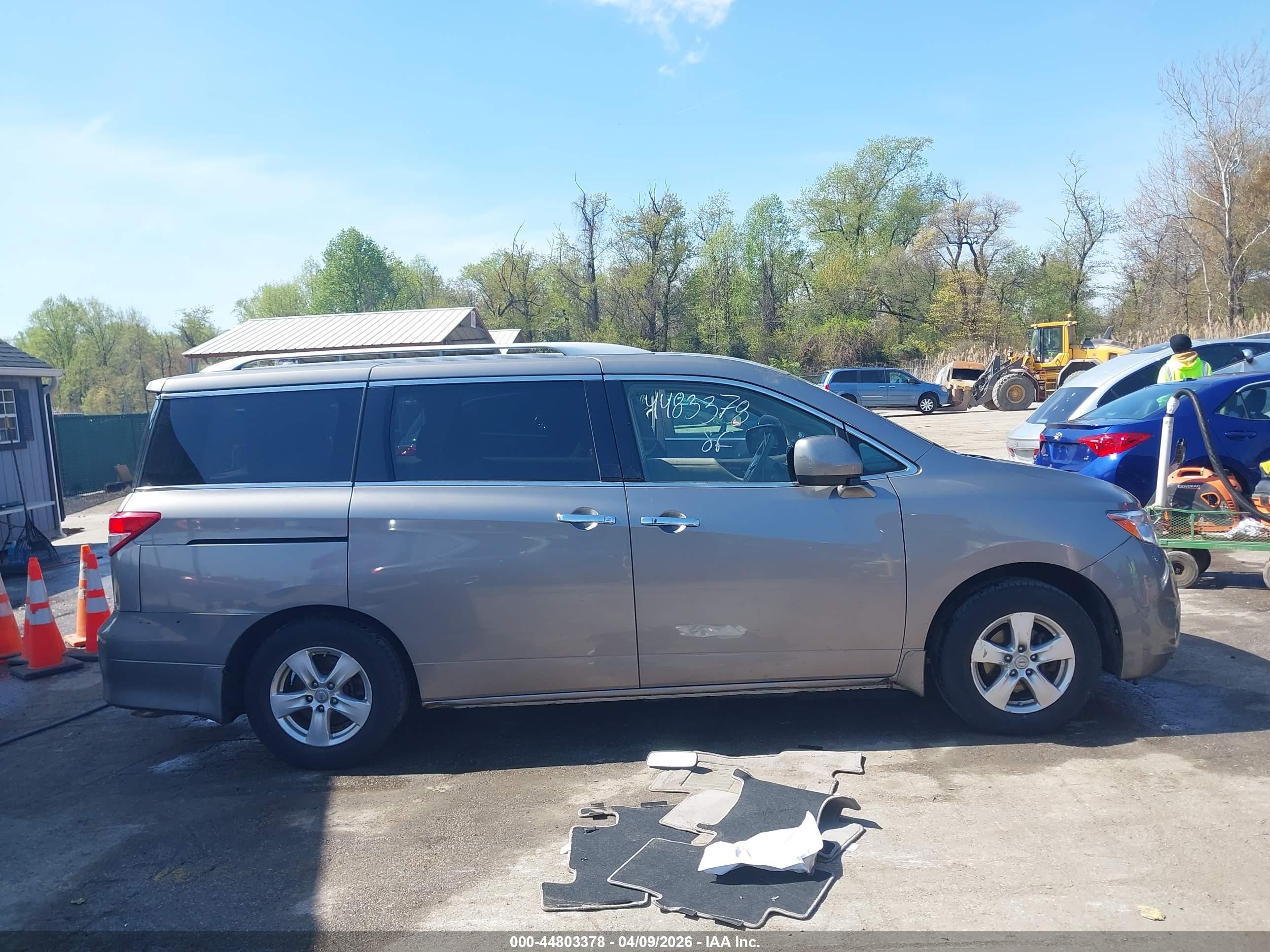 2013 Nissan Quest Sv Gray vin: JN8AE2KP1D9067322