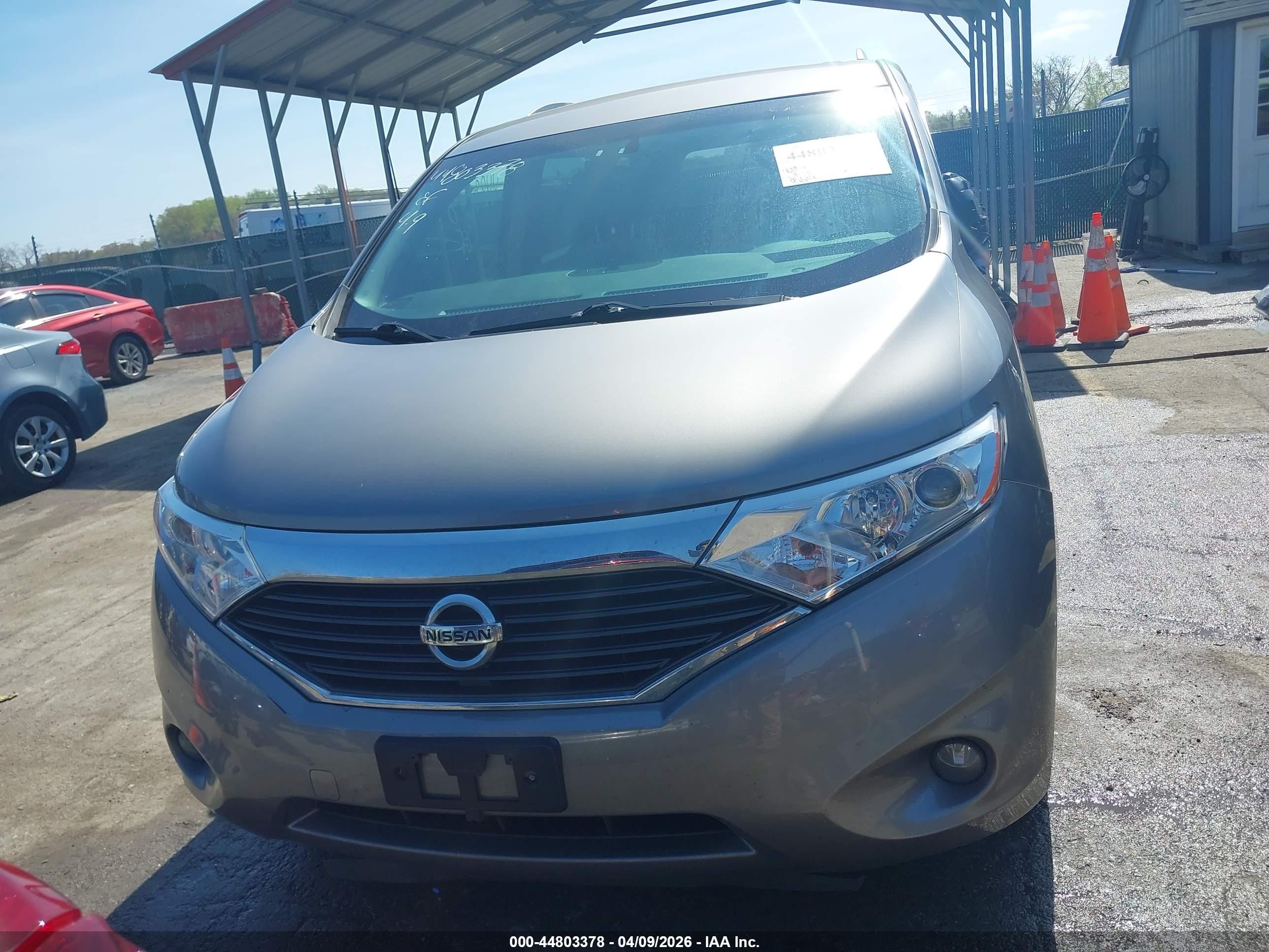2013 Nissan Quest Sv Gray vin: JN8AE2KP1D9067322