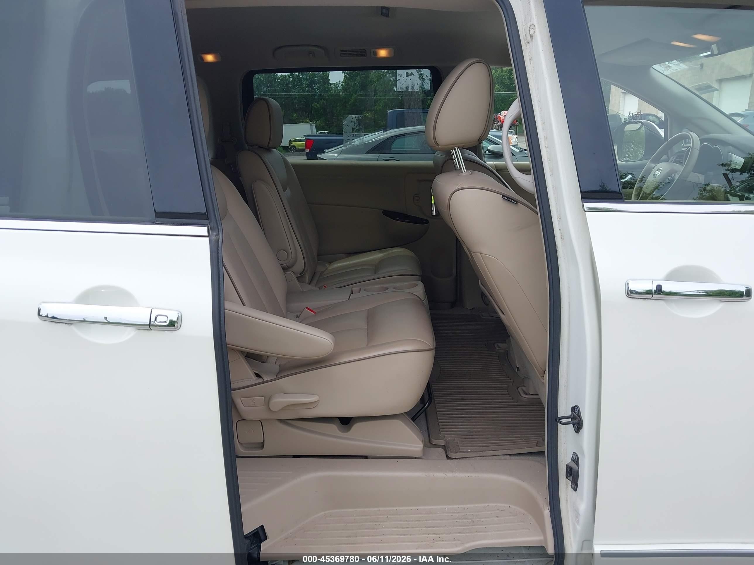2013 Nissan Quest Sl White vin: JN8AE2KP1D9067501