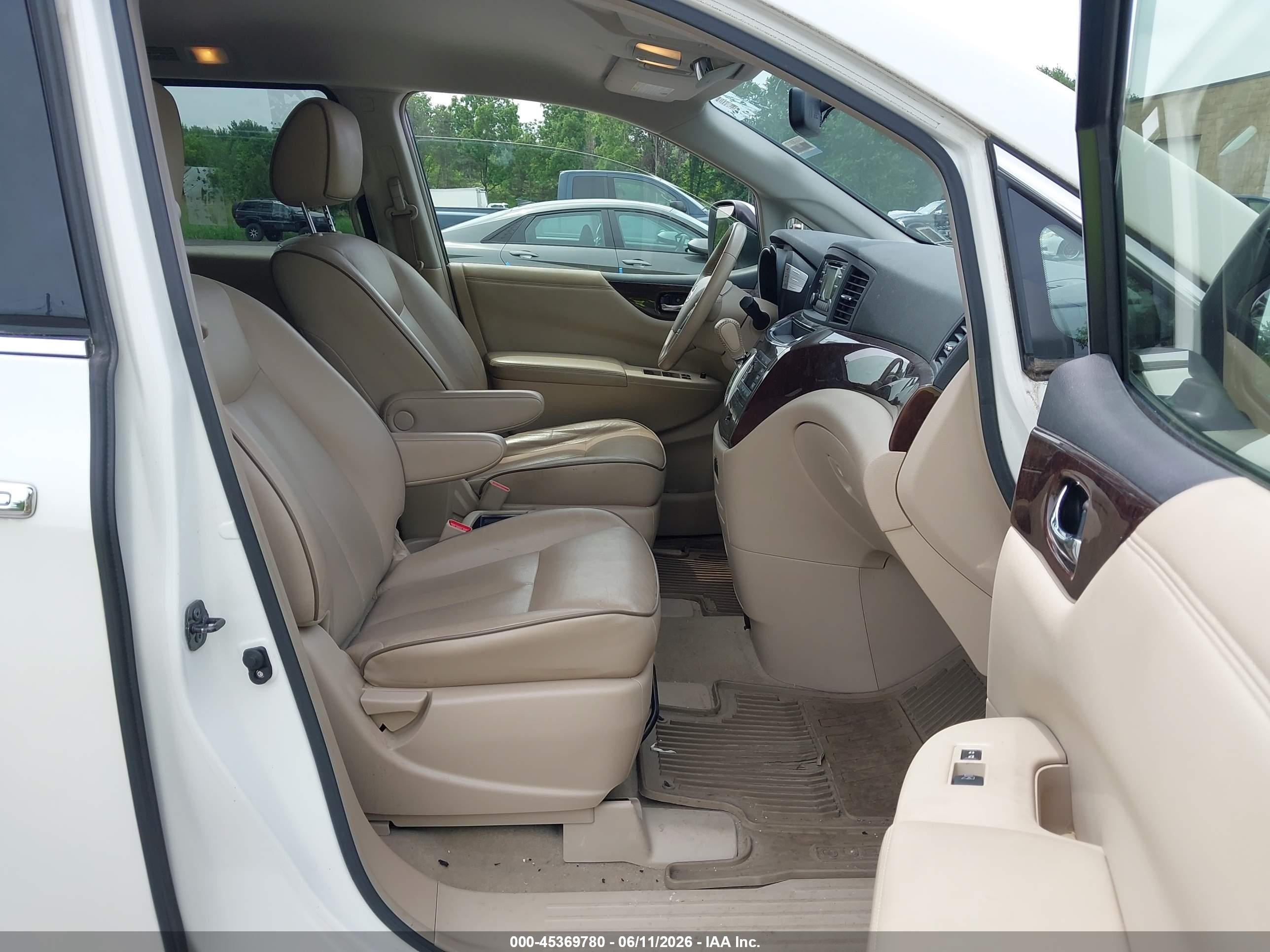 2013 Nissan Quest Sl White vin: JN8AE2KP1D9067501