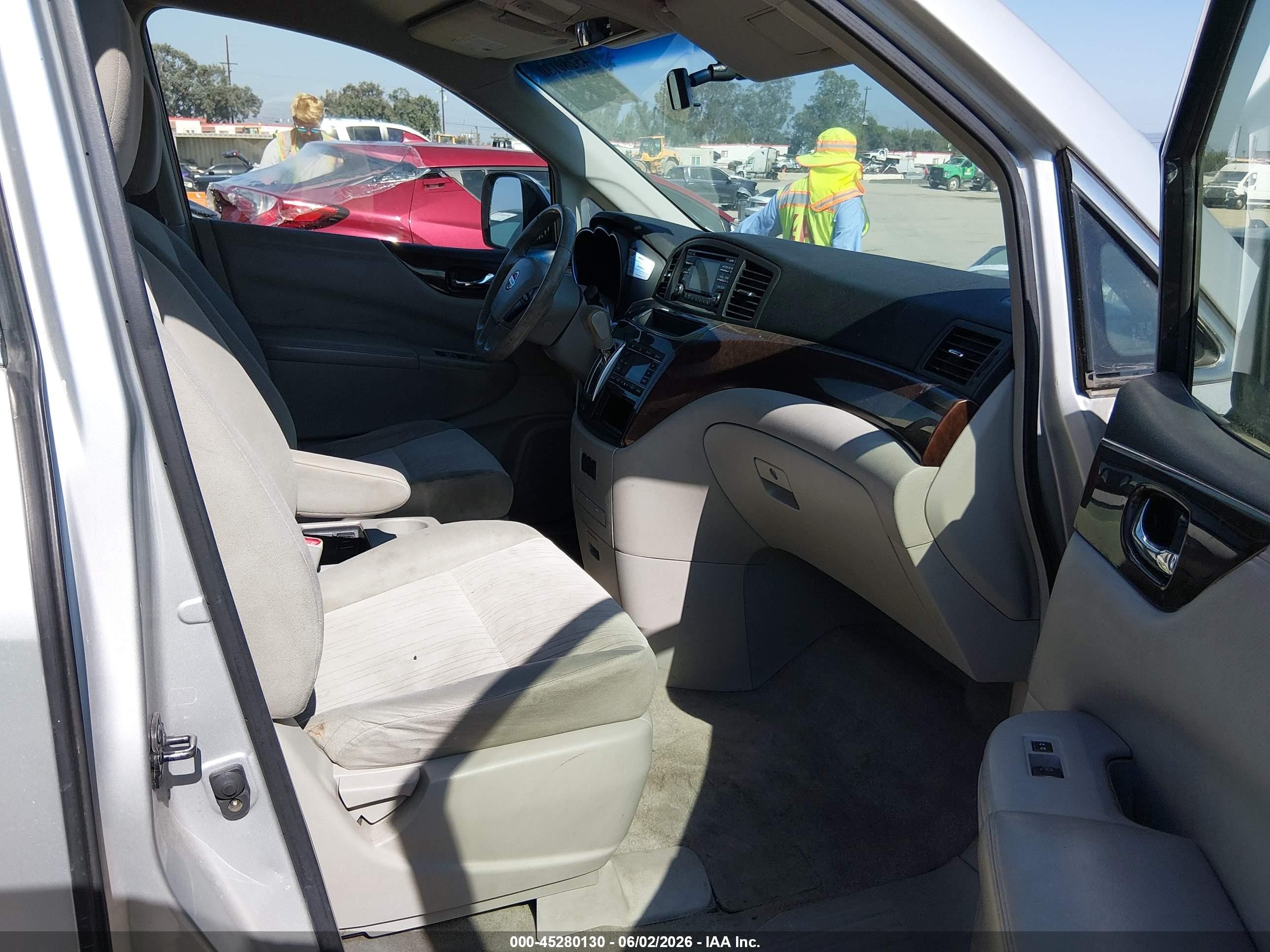 2013 Nissan Quest Sv Silver vin: JN8AE2KP1D9070656