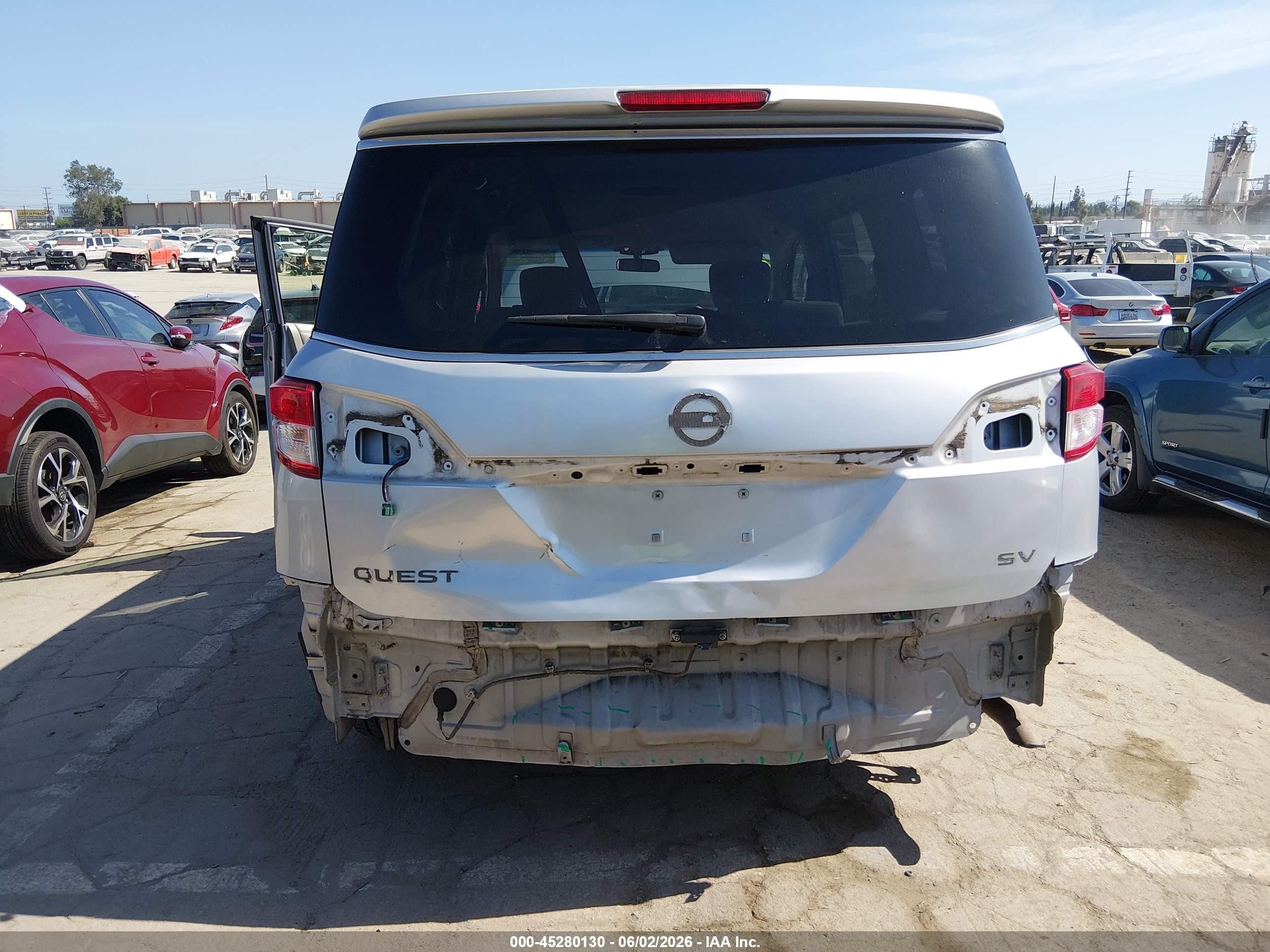 2013 Nissan Quest Sv Silver vin: JN8AE2KP1D9070656