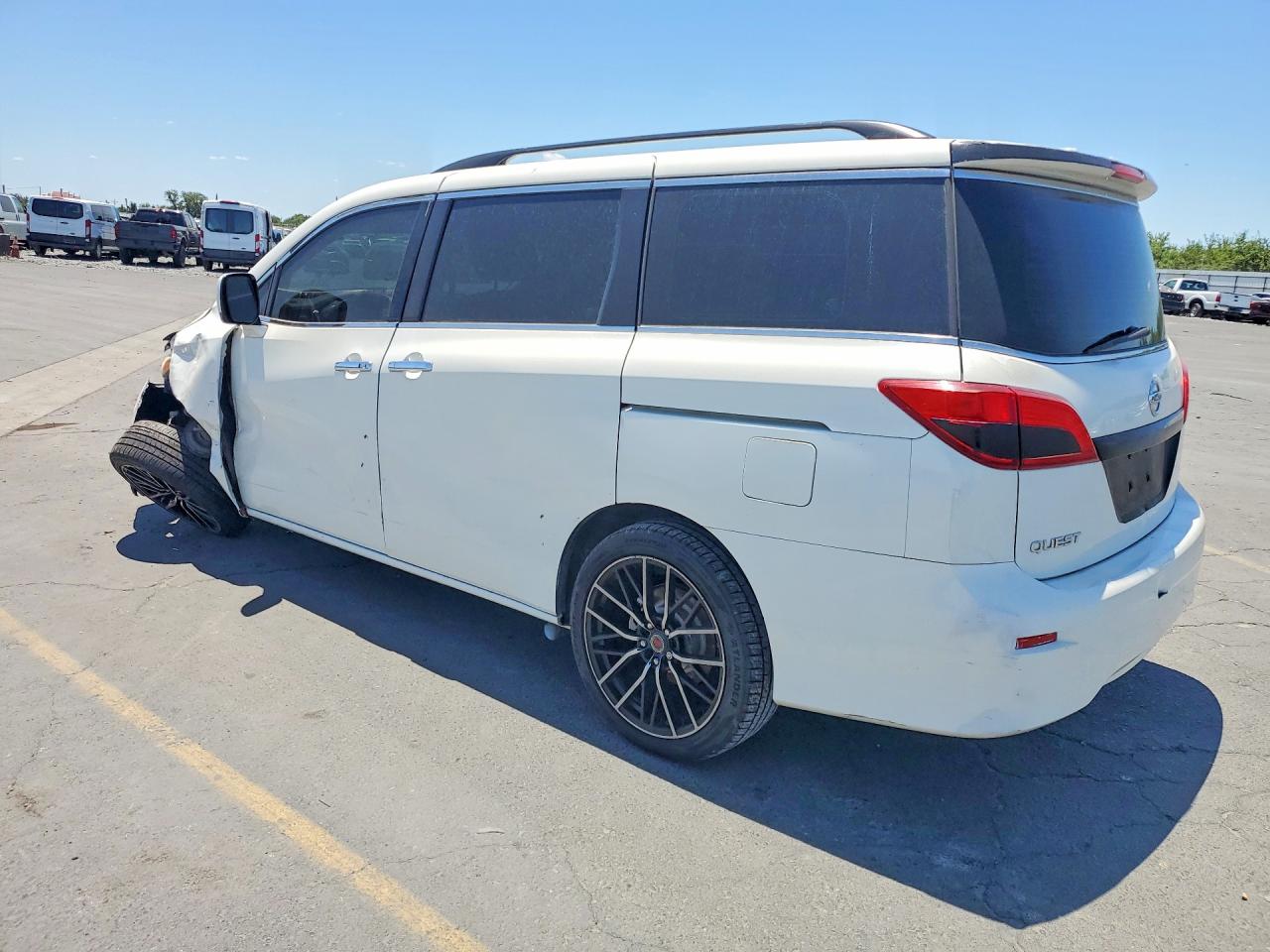 2013 Nissan Quest 3.5 S White vin: JN8AE2KP1D9071208