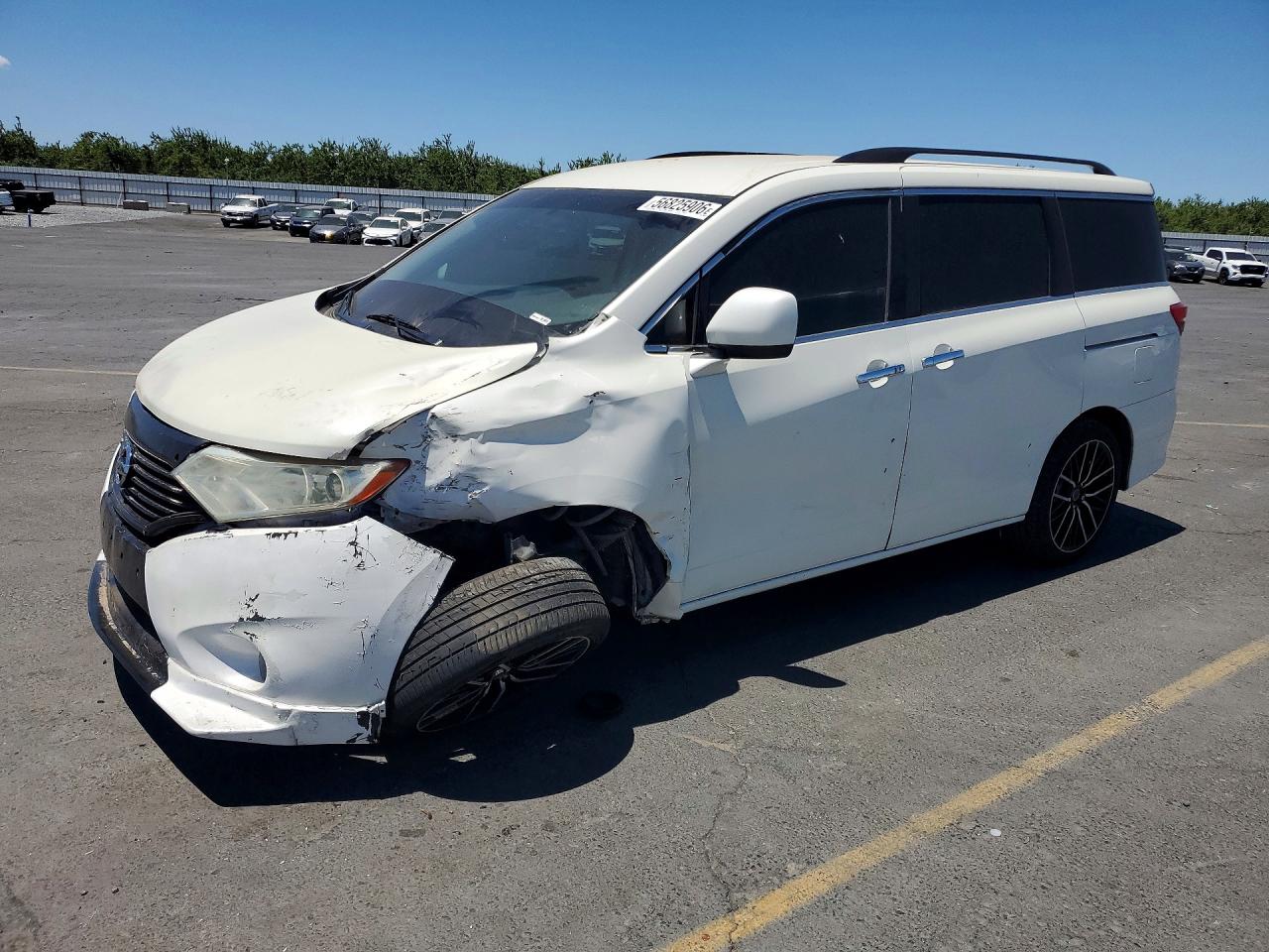 2013 Nissan Quest 3.5 S White vin: JN8AE2KP1D9071208
