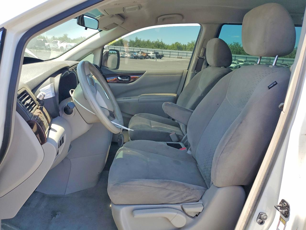 2013 Nissan Quest 3.5 S White vin: JN8AE2KP1D9071208
