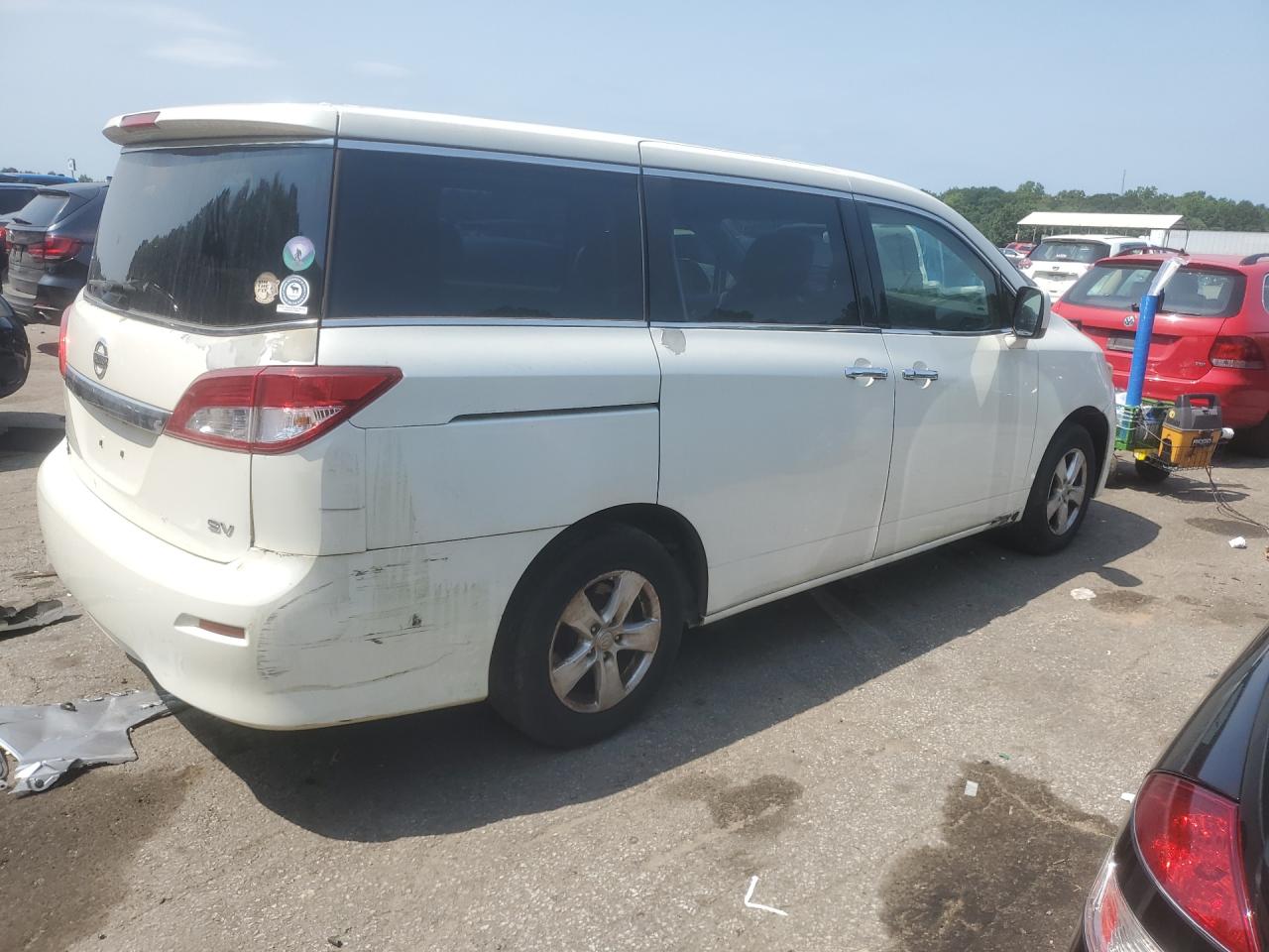 2014 Nissan Quest 3.5 Sv White vin: JN8AE2KP1E9100837