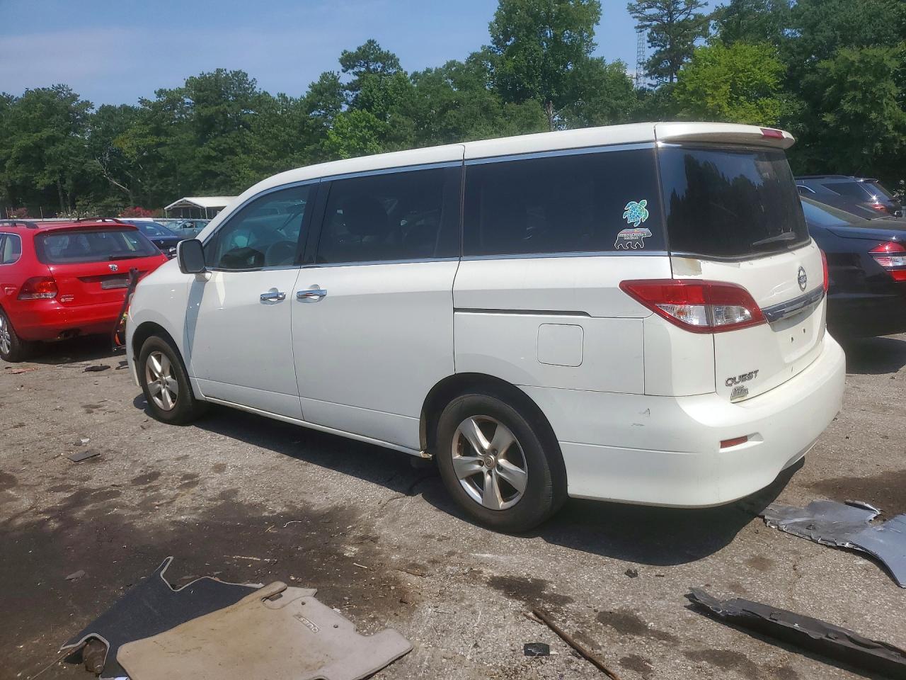 2014 Nissan Quest 3.5 Sv White vin: JN8AE2KP1E9100837