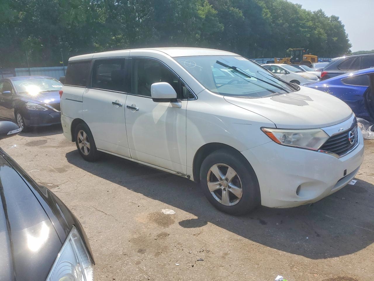 2014 Nissan Quest 3.5 Sv White vin: JN8AE2KP1E9100837