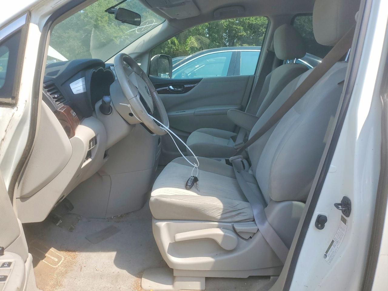 2014 Nissan Quest 3.5 Sv White vin: JN8AE2KP1E9100837