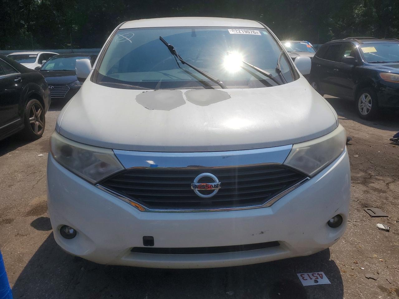 2014 Nissan Quest 3.5 Sv White vin: JN8AE2KP1E9100837