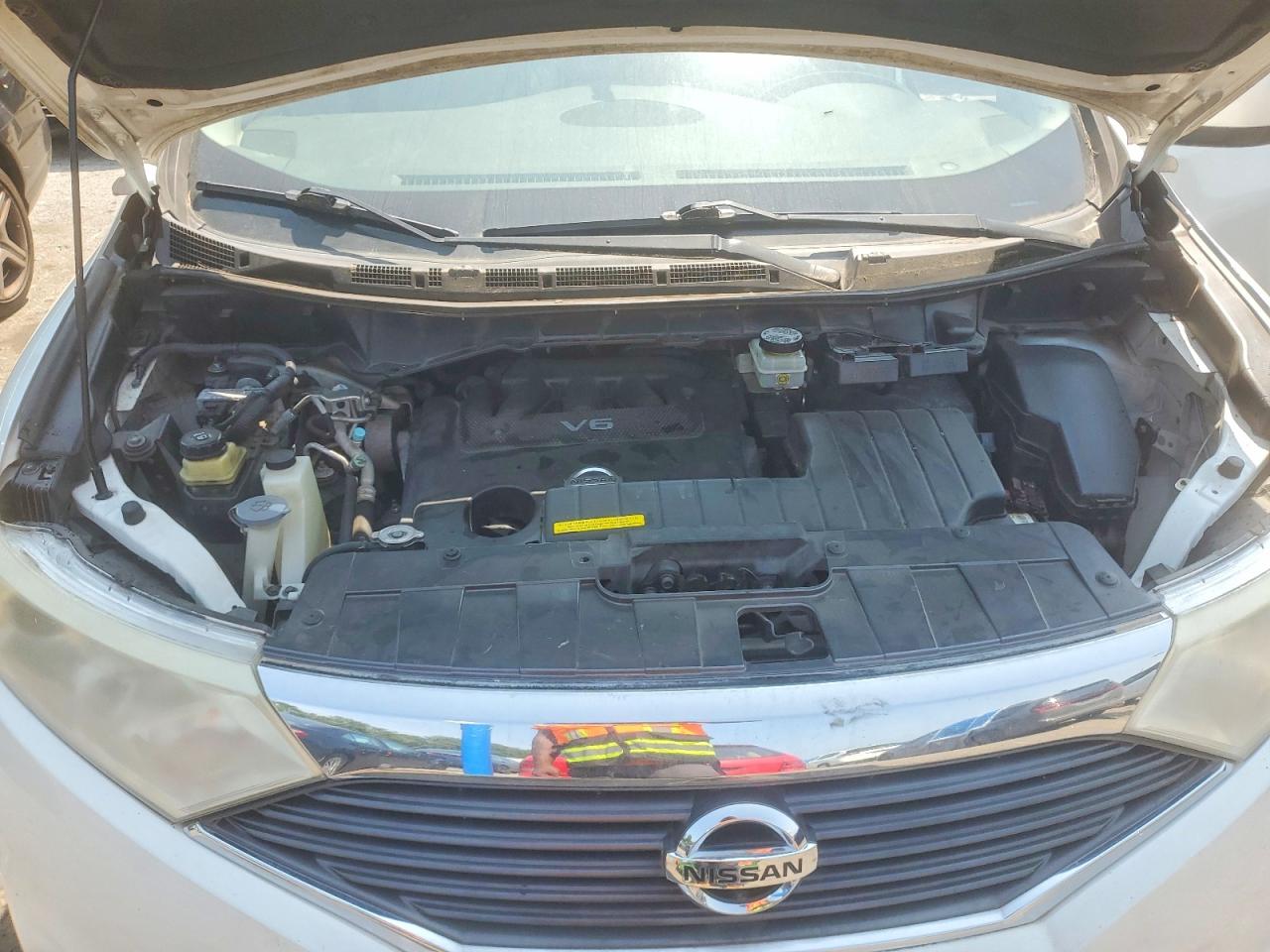 2014 Nissan Quest 3.5 Sv White vin: JN8AE2KP1E9100837