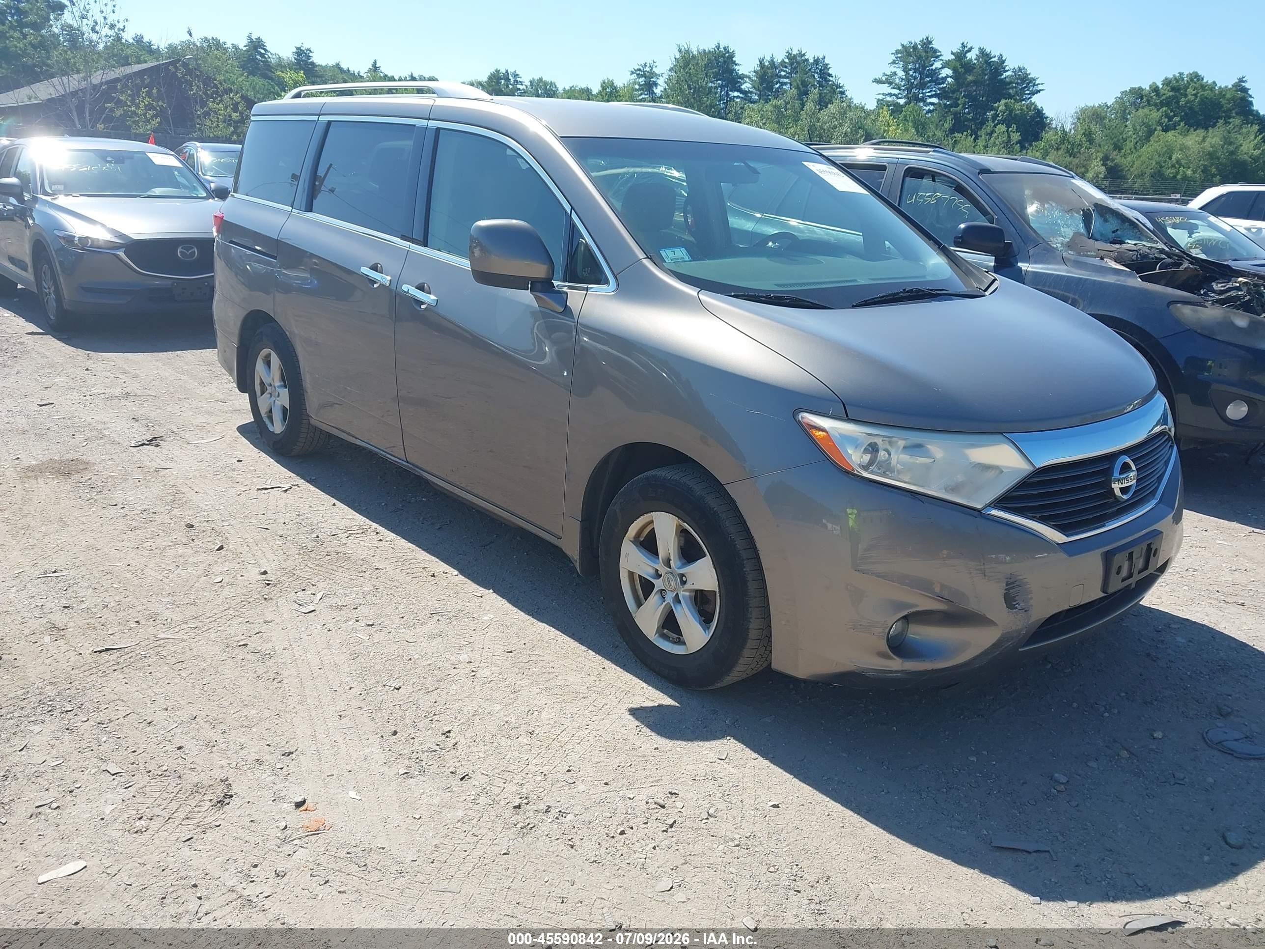 2014 Nissan Quest Sv Серебряный vin: JN8AE2KP1E9103060