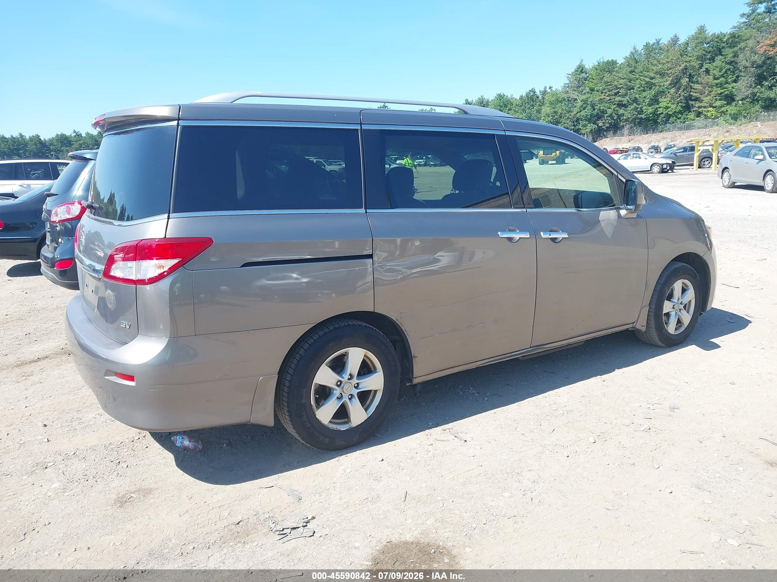 2014 Nissan Quest Sv Silver vin: JN8AE2KP1E9103060