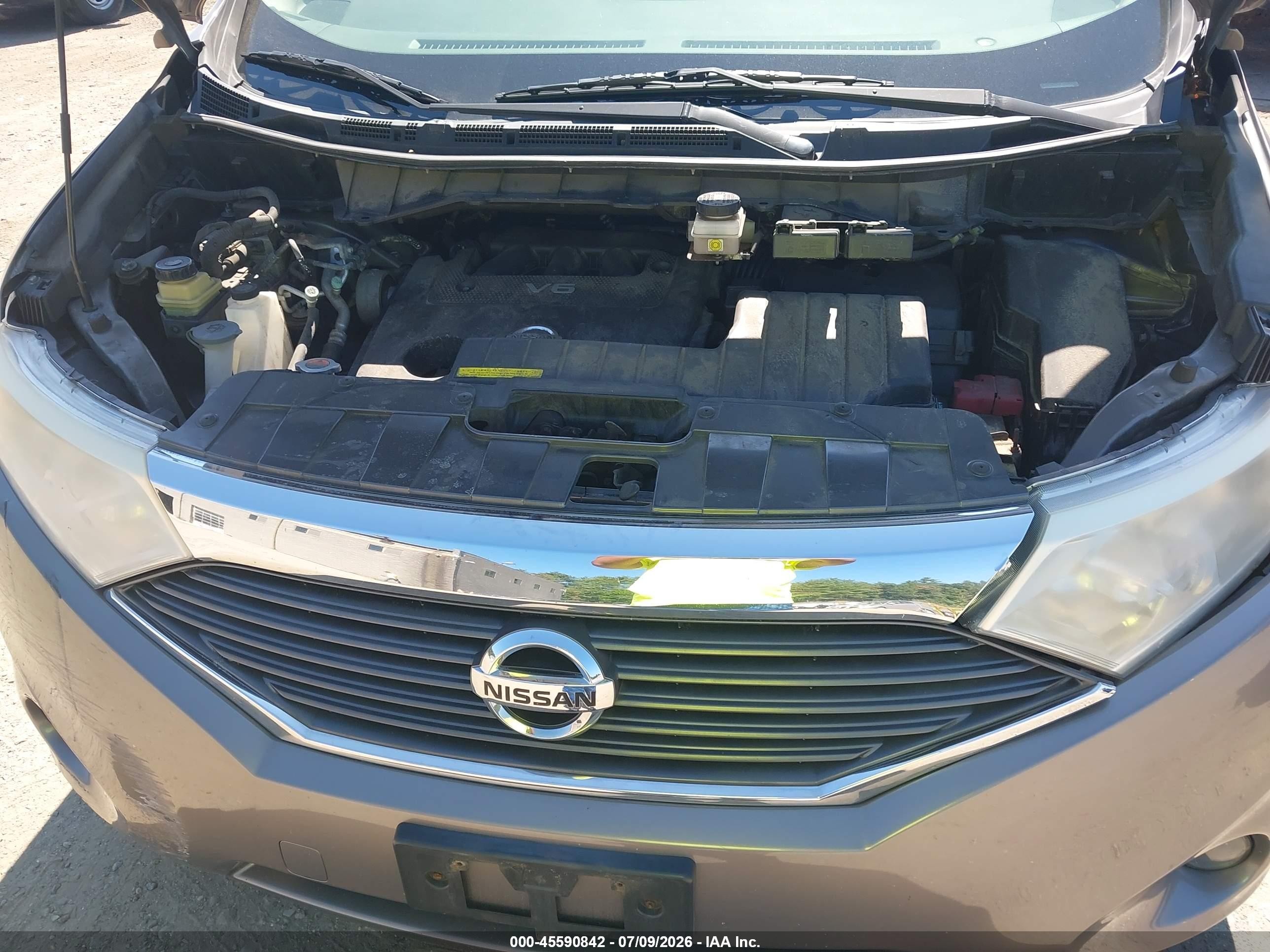 2014 Nissan Quest Sv Silver vin: JN8AE2KP1E9103060