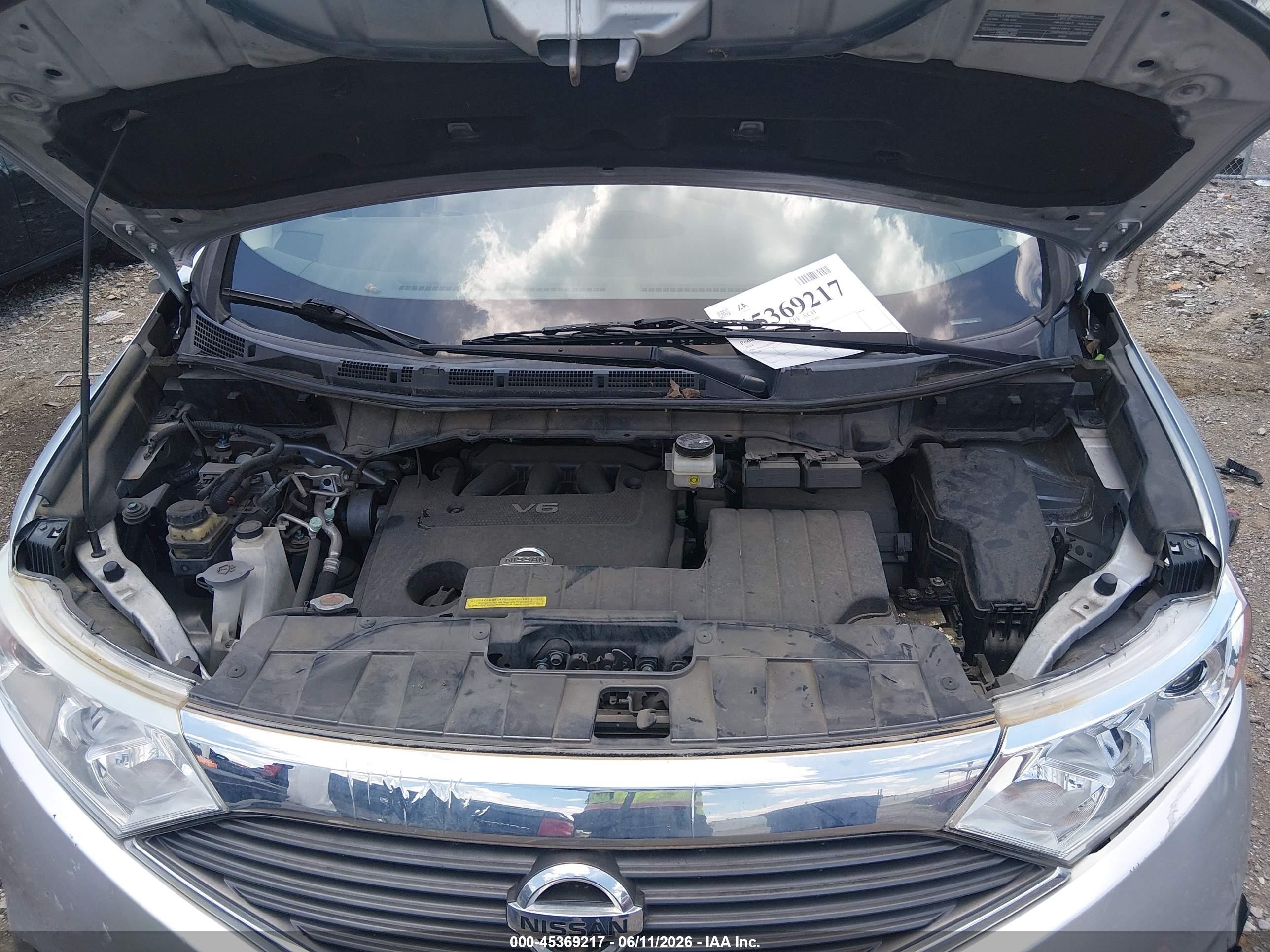 2014 Nissan Quest Sl Silver vin: JN8AE2KP1E9105746