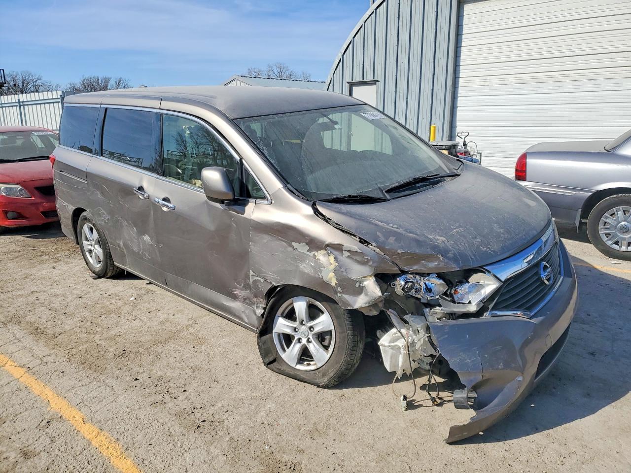 2014 Nissan Quest Gray vin: JN8AE2KP1E9105763