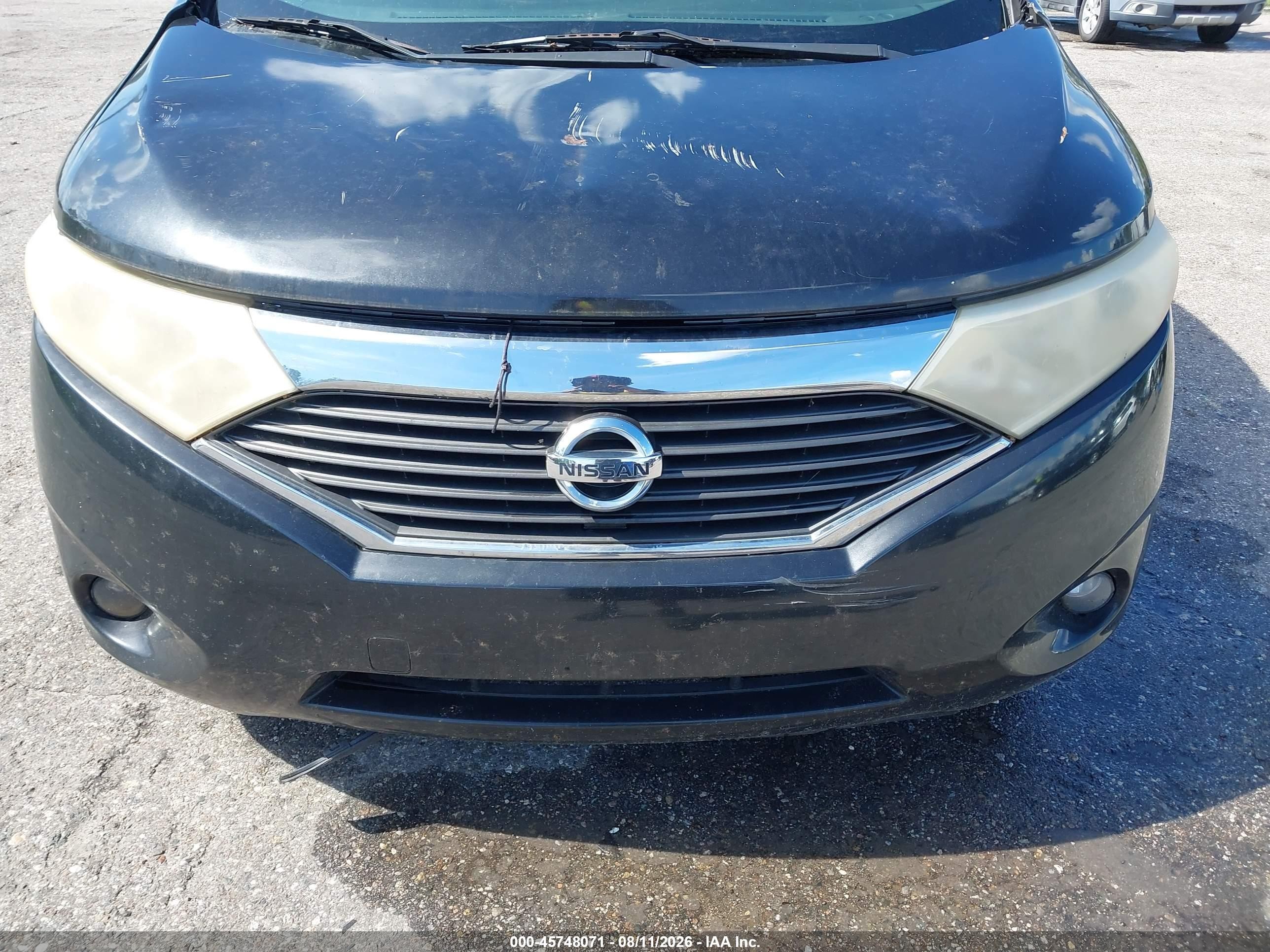 2011 Nissan Quest Sl Black vin: JN8AE2KP2B9000774