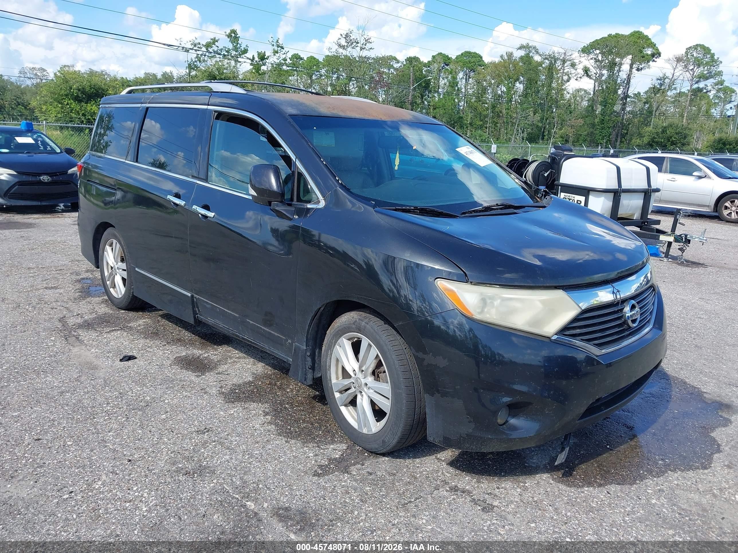 2011 Nissan Quest Sl Black vin: JN8AE2KP2B9000774