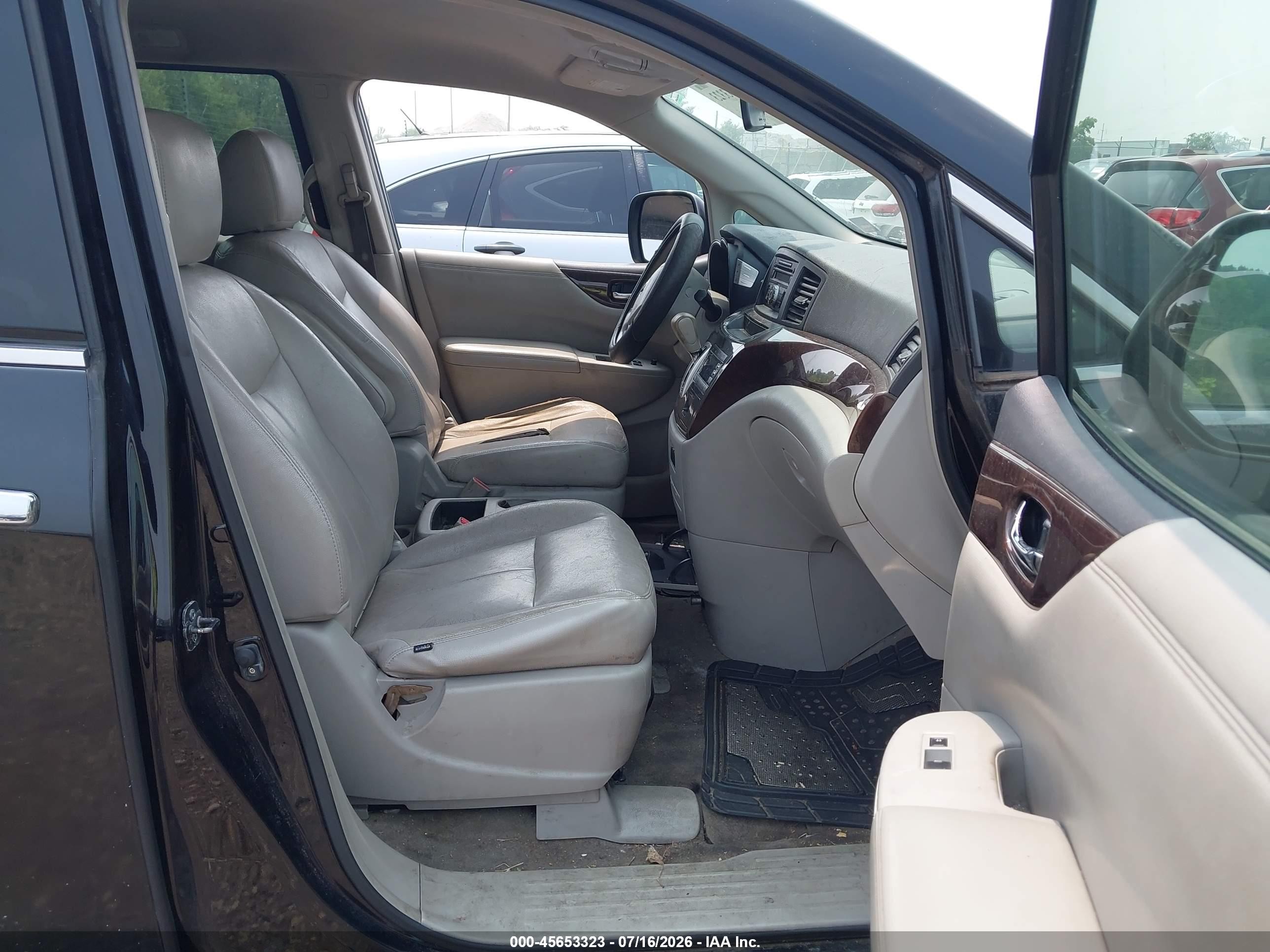 2012 Nissan Quest S Black vin: JN8AE2KP2C9037602